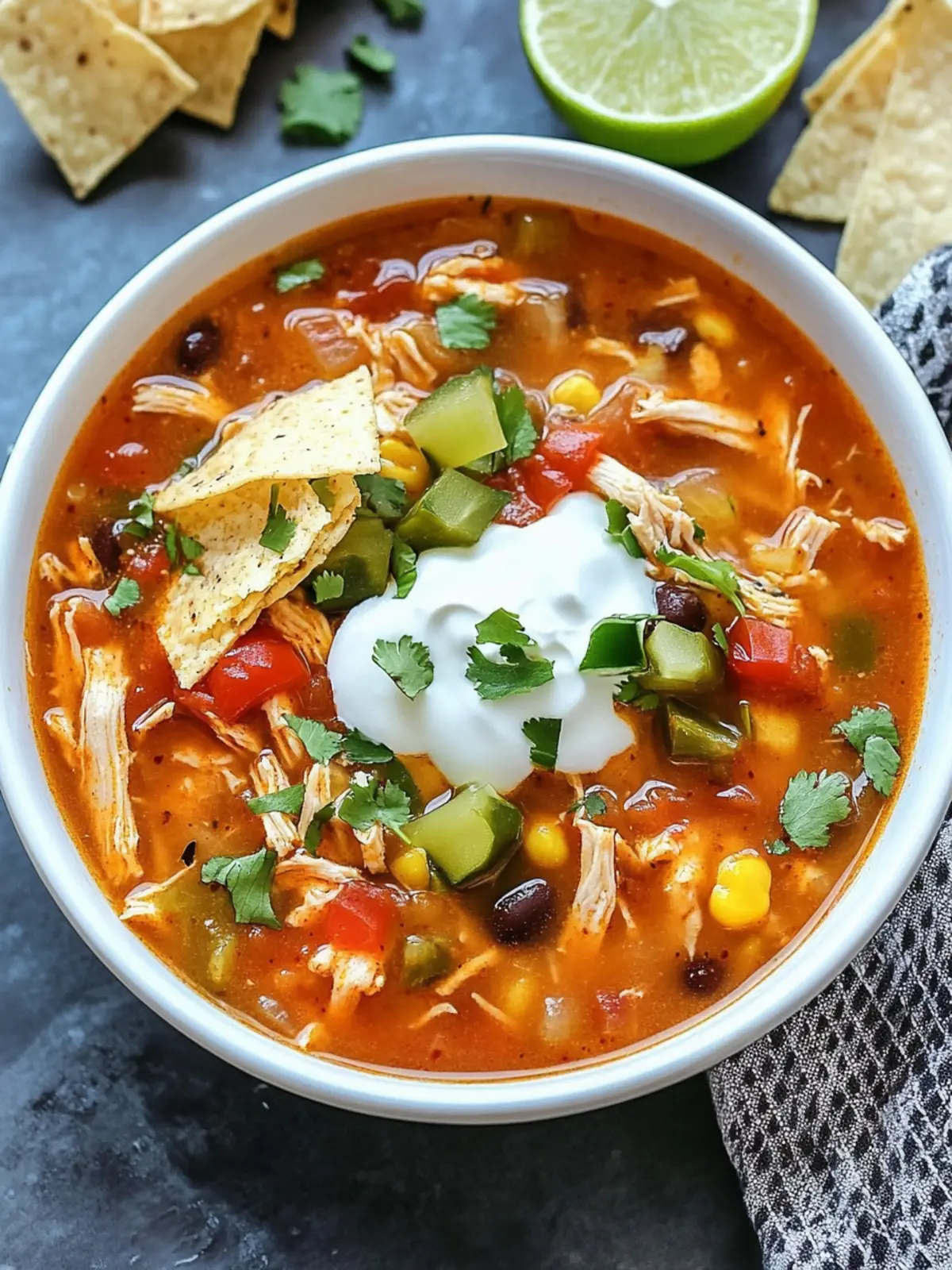 The Best Chicken Taco Soup: Comfort in Every Spoonful 3 The Best Chicken Taco Soup