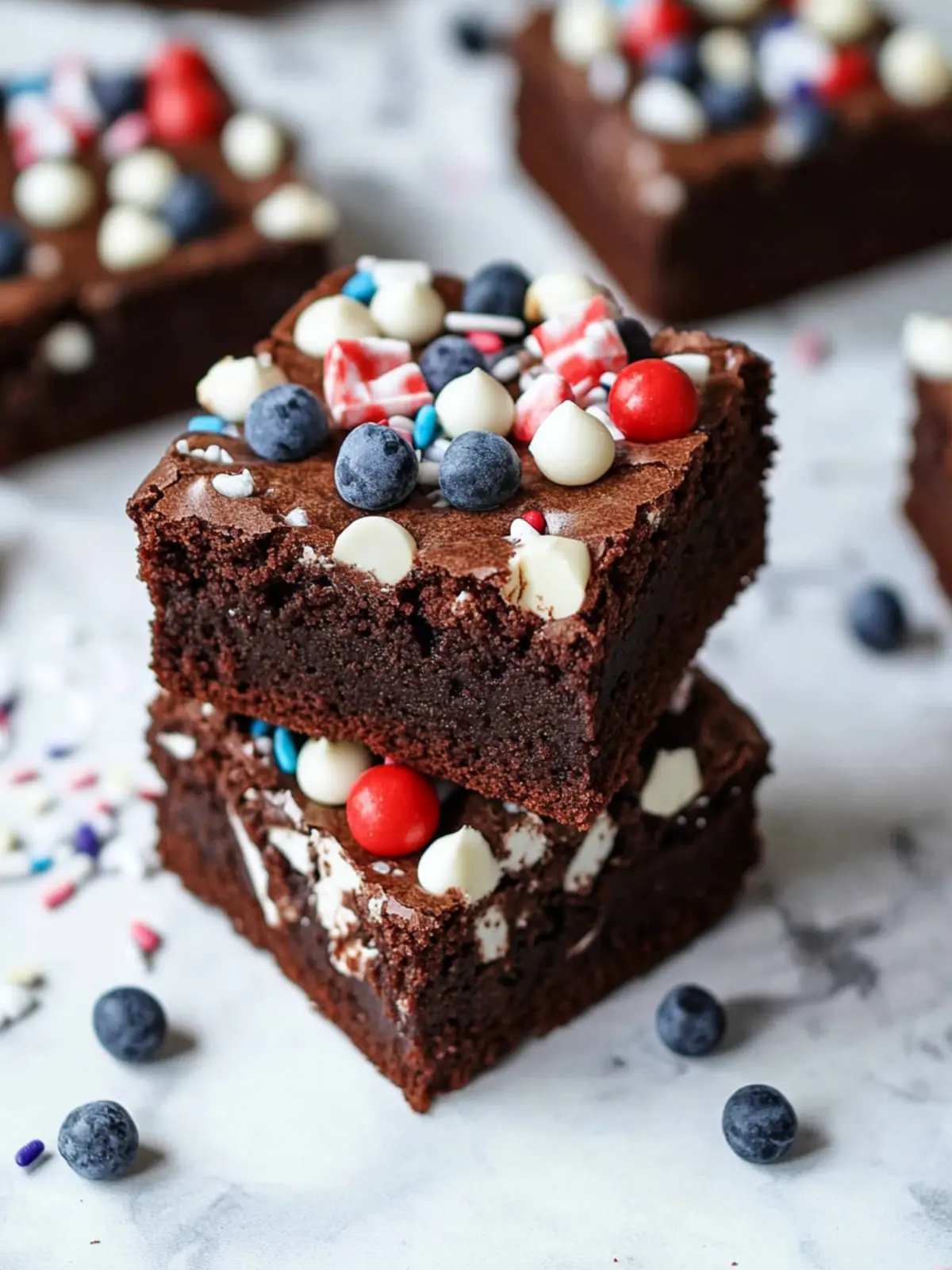 Rich & Fudgy 4th July Brownies with Festive Flair 4 4th July Brownies