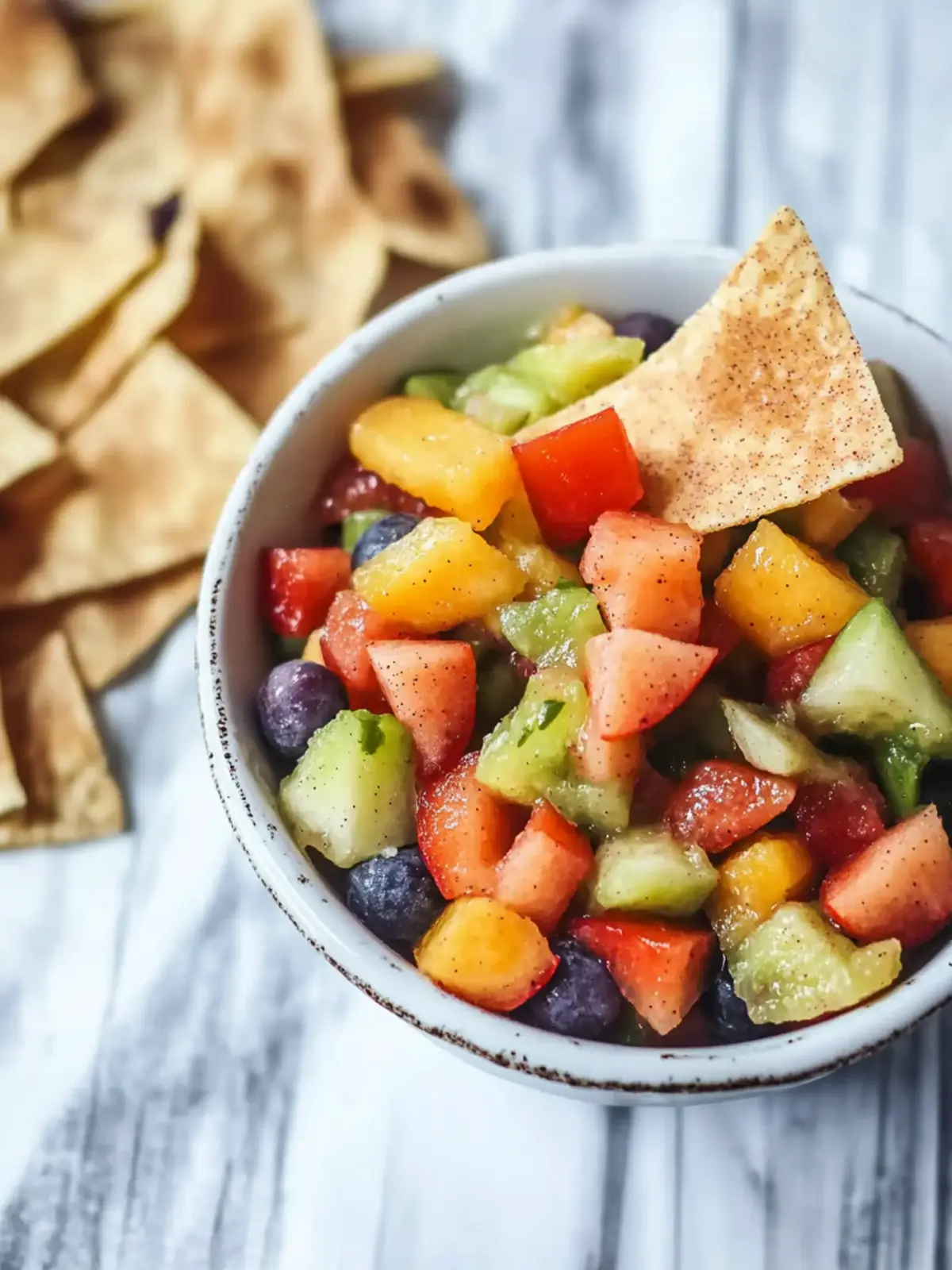 Delicious Fruit Salsa With Cinnamon Chips for Summer Fun 2 Fruit Salsa With Cinnamon Chips