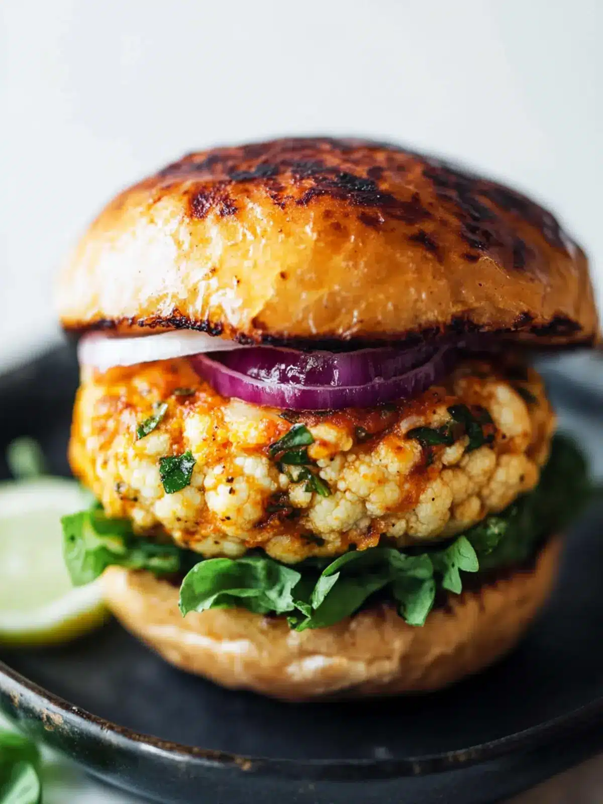Zesty Spicy Cauliflower Burgers You’ll Crave Every Time 2 Spicy Cauliflower Burgers