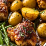 Sheet Pan BBQ Chicken Thighs with Baby Potatoes & Green Beans Delight 6 Sheet Pan BBQ Chicken Thighs with Baby Potatoes & Green Beans