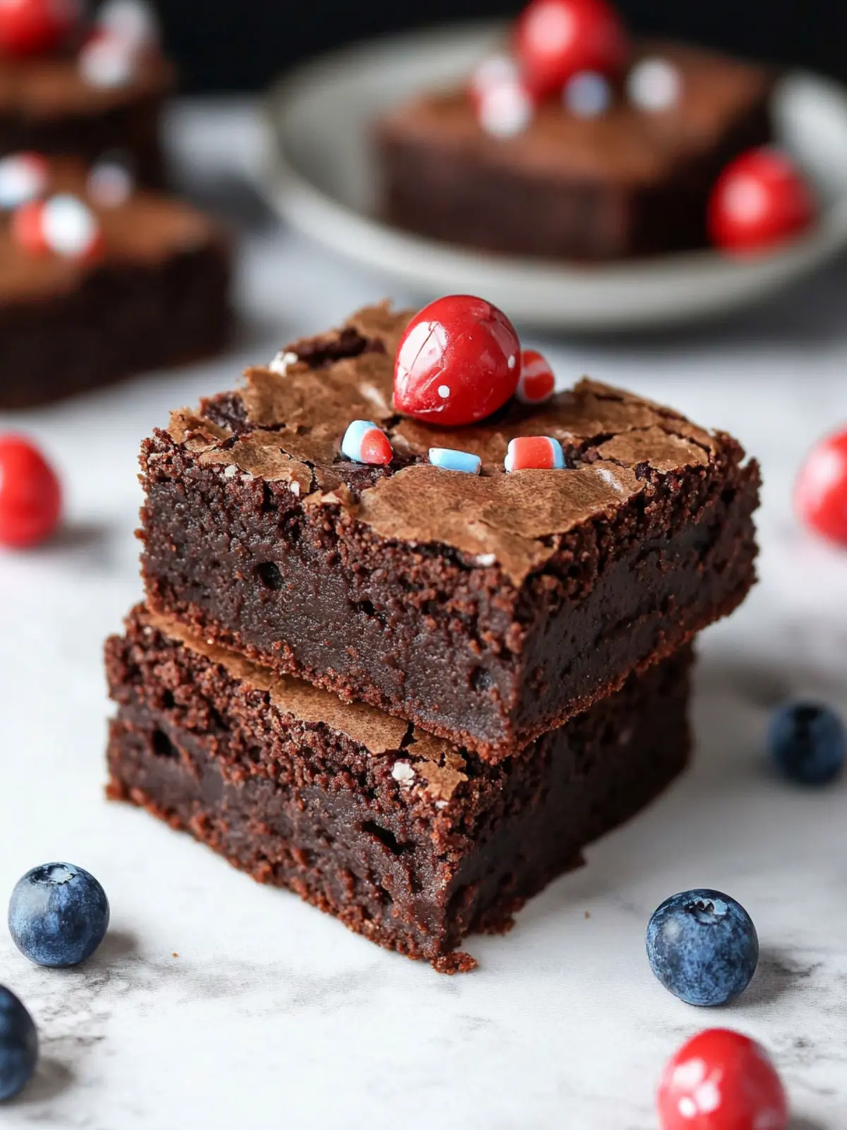 Rich & Fudgy 4th July Brownies with Festive Flair 2 4th July Brownies
