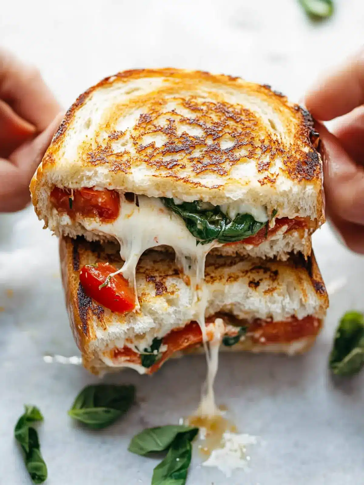 Loaded Caprese Grilled Cheese with Garlic Butter Bliss 5 Loaded Caprese Grilled Cheese