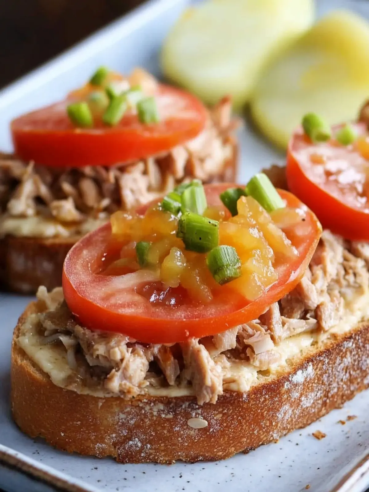 Open Faced Tuna Melts: Broiled or Baked for Quick Comfort 4 Open Faced Tuna Melts {Broiled or Baked)
