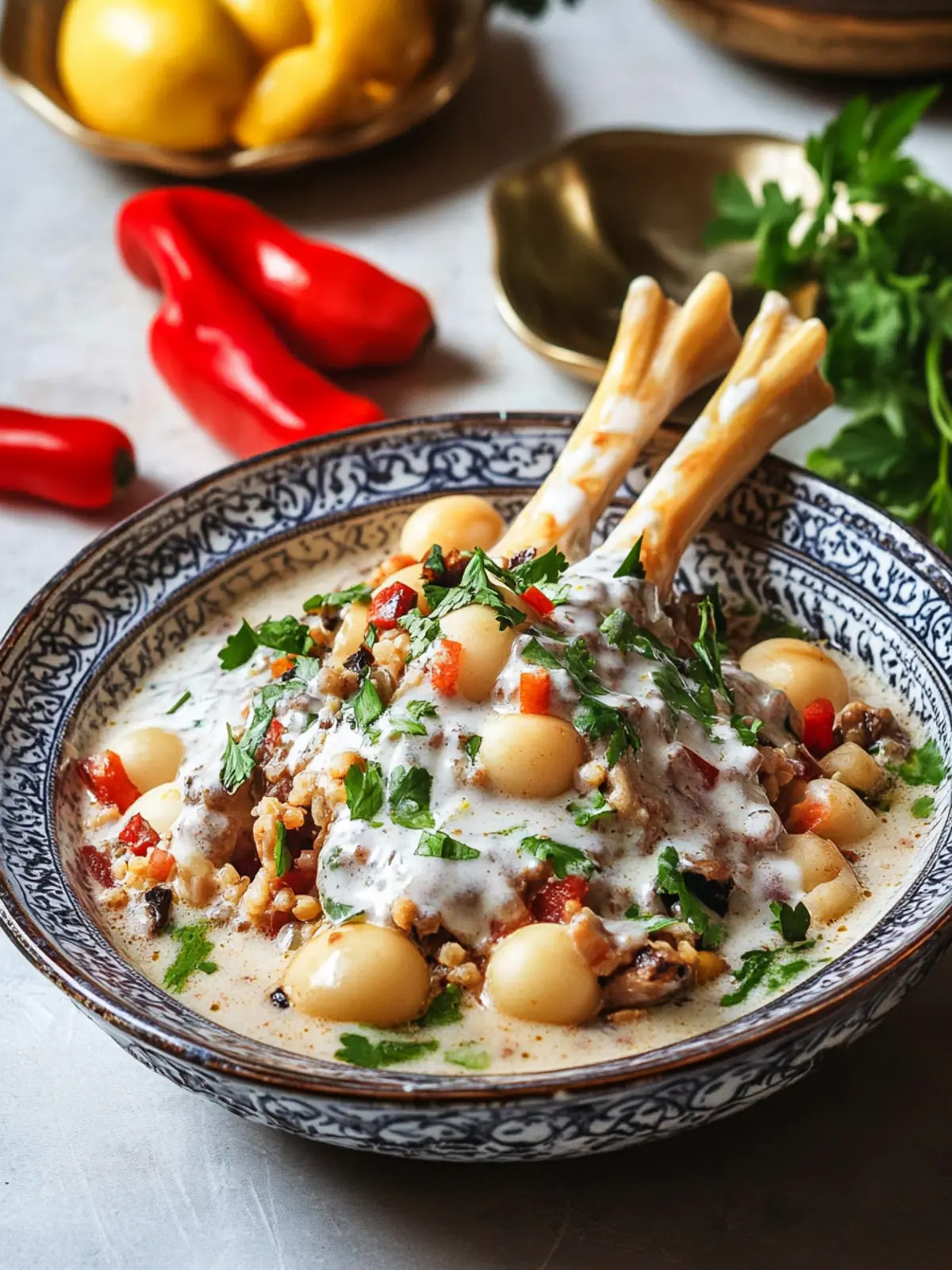 Savory Syrian Shakriyeh: Indulgent Lamb Yogurt Stew Recipe 3 Syrian Shakriyeh