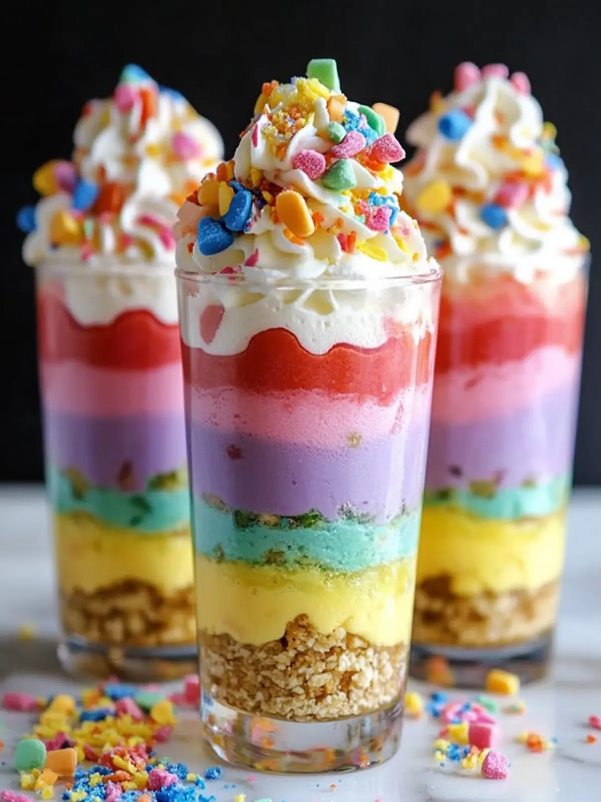 Colorful Rainbow No-Bake Cheesecake Parfaits to Wow Your Guests 5 Rainbow No-Bake Cheesecake Parfaits