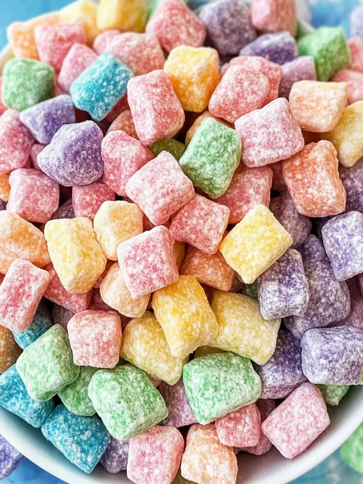 Colorful Rainbow Puppy Chow: A Fun Gluten-Free Treat 2 Rainbow Puppy Chow