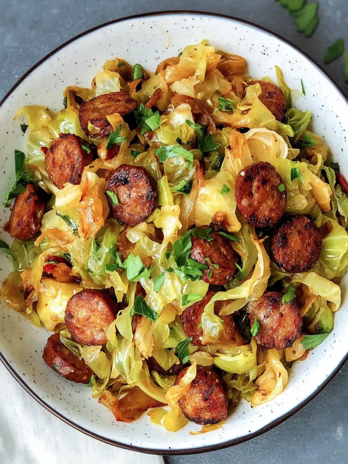 Savory Fried Cabbage and Sausage for Cozy Keto Nights 2 Fried Cabbage and Sausage