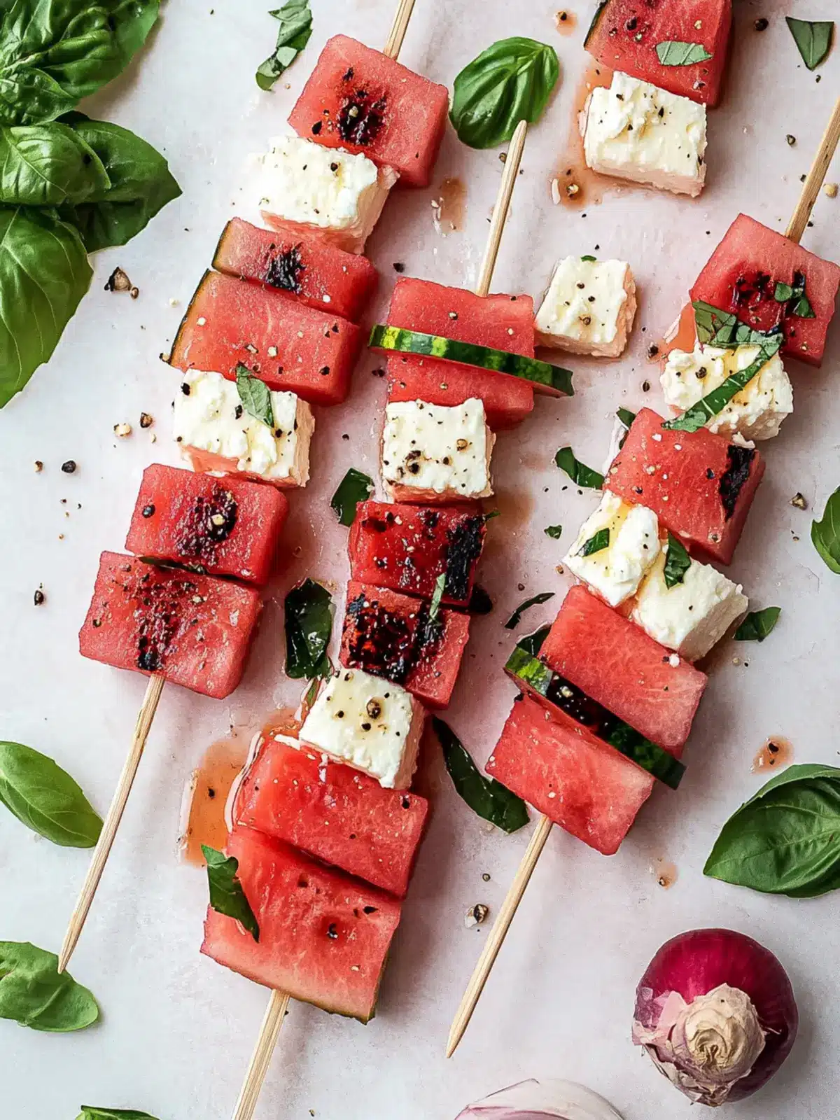 Sweet and Savory Watermelon Feta Skewers for Summer Fun 3 Watermelon Feta Skewers