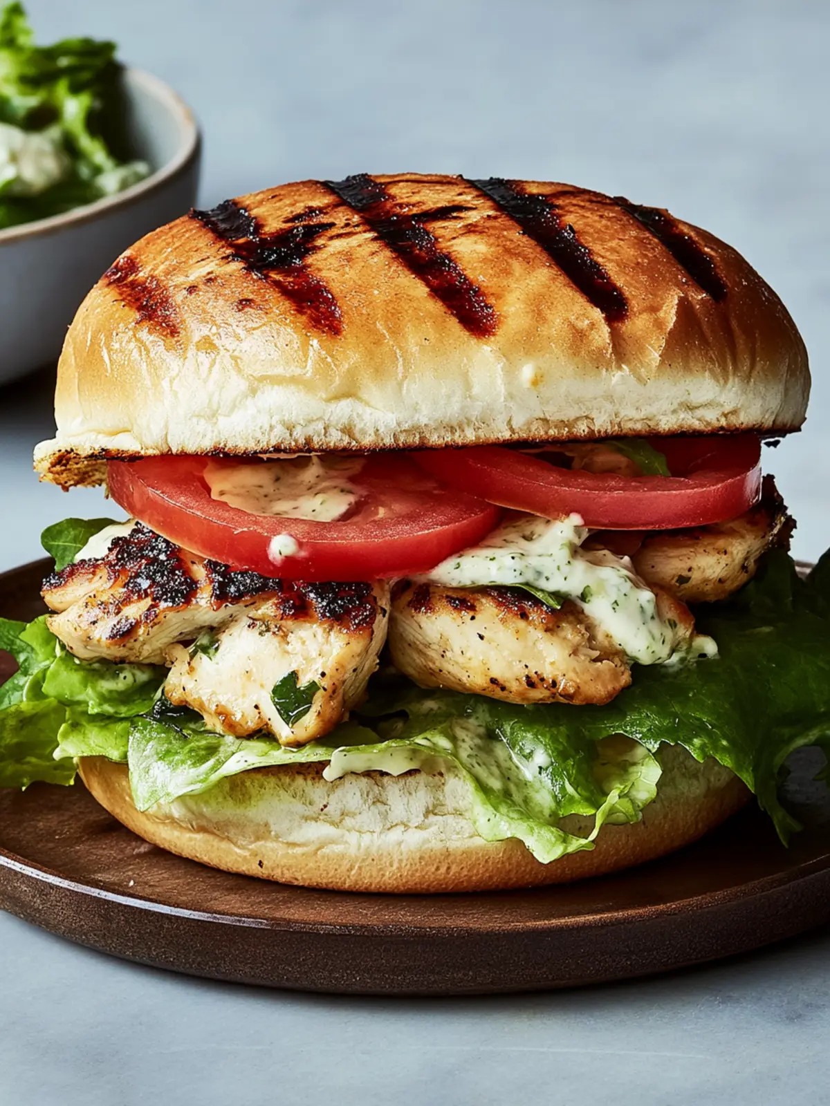 Ultimate Grilled Chicken Sandwich With Caesar-ish Dressing Delight 4 Grilled Chicken Sandwich With Caesar-ish Dressing
