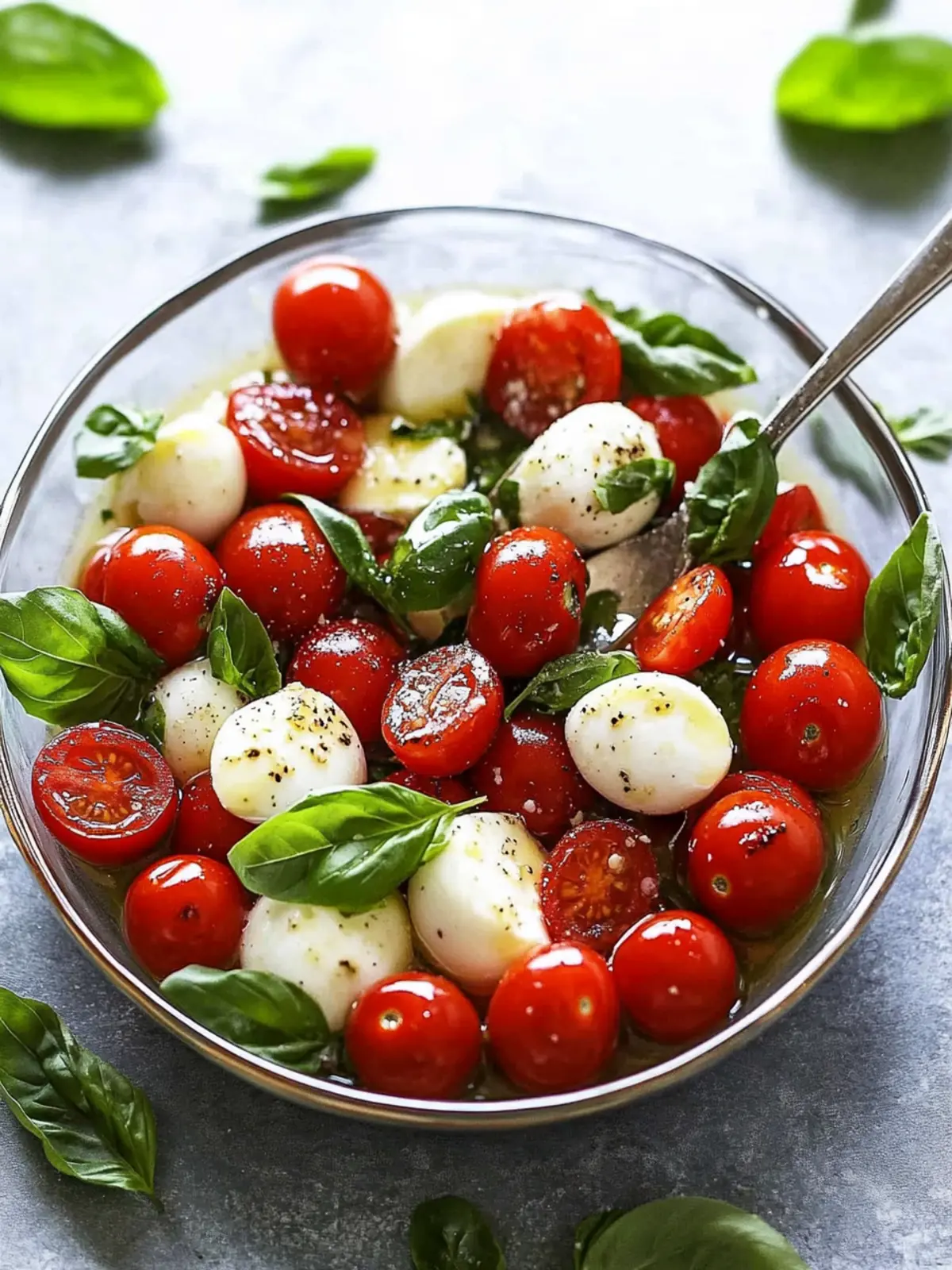 Easy Caprese Salad with Cherry Tomatoes - Ready in 8 Minutes! 4 Easy Caprese Salad with Cherry Tomatoes