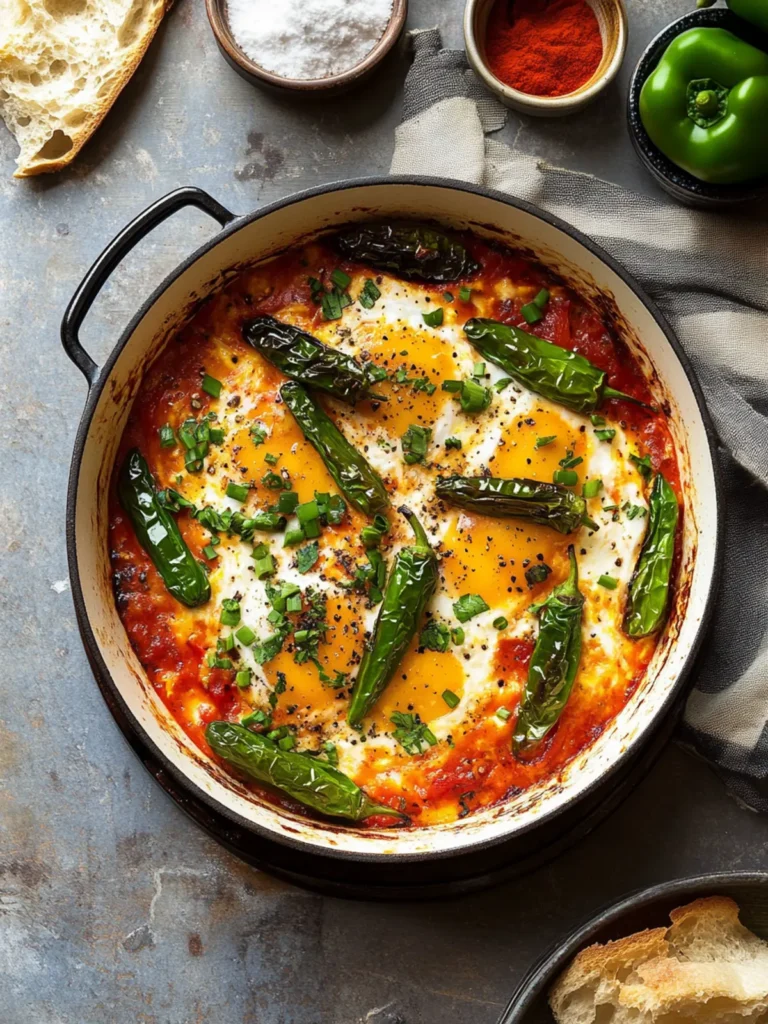 Shakshuka with Blistered Shishito Peppers