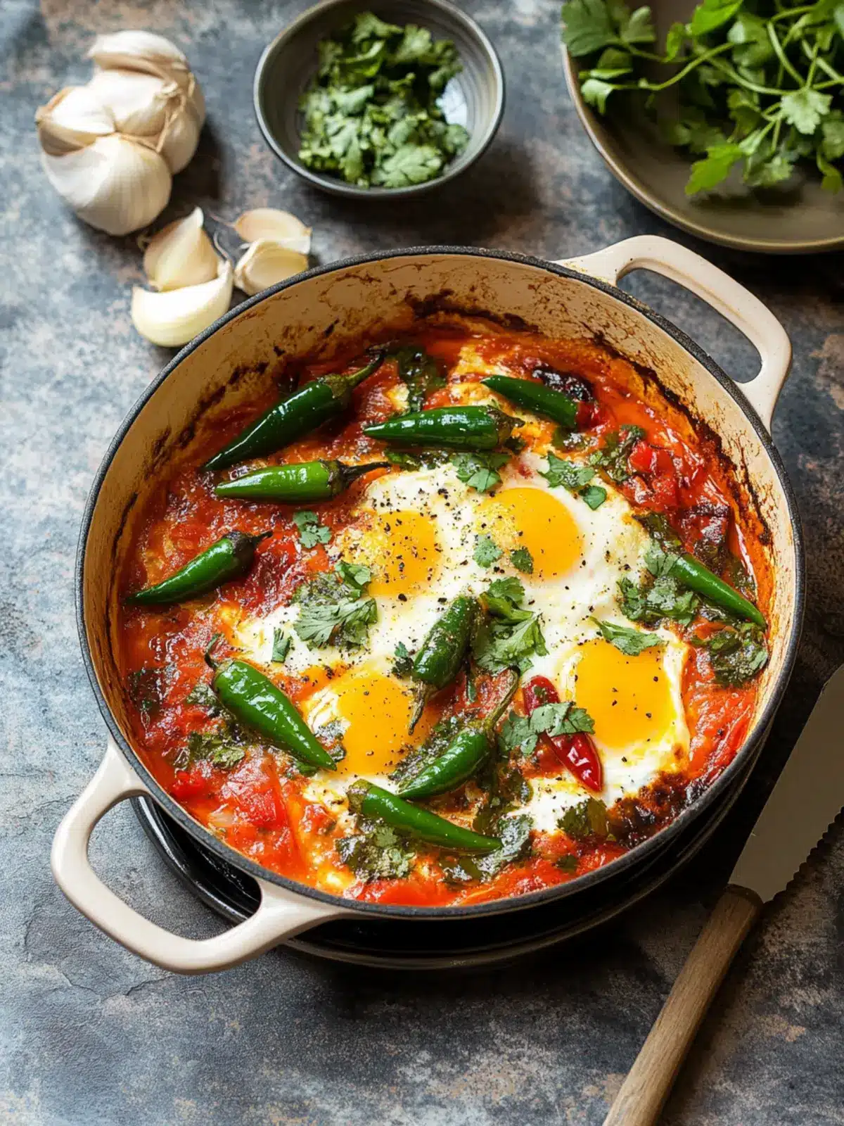 Shakshuka with Blistered Shishito Peppers: A Bold Twist 3 Shakshuka with Blistered Shishito Peppers