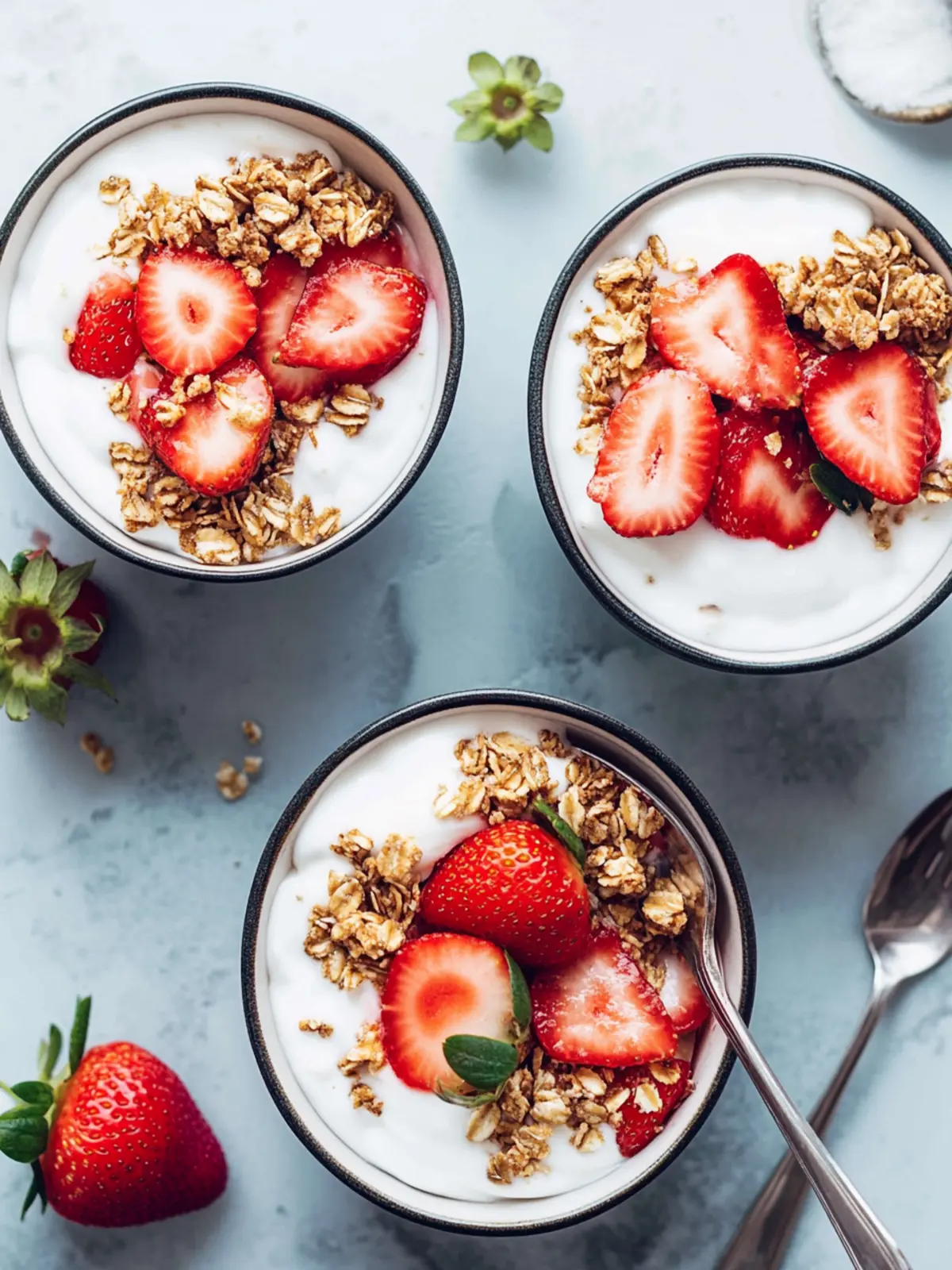 Savor Strawberry Shortcake Yogurt Bowls for a Healthy Twist 2 Strawberry Shortcake Yogurt Bowls