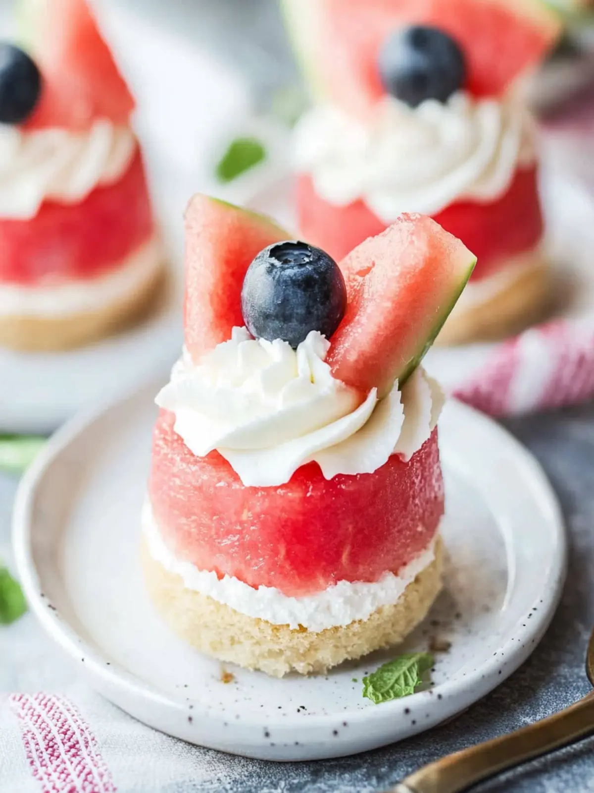 Delightful Mini Watermelon Cakes: Your No-Bake Summer Treat 5 Mini Watermelon Cakes