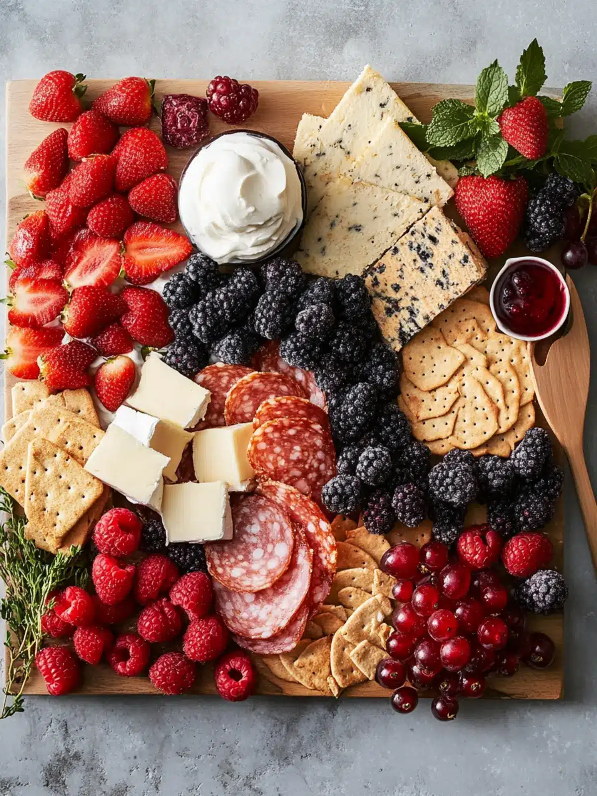 Delicious Berries & Cream Charcuterie Board for Summer Fun 3 Berries & Cream Charcuterie Board