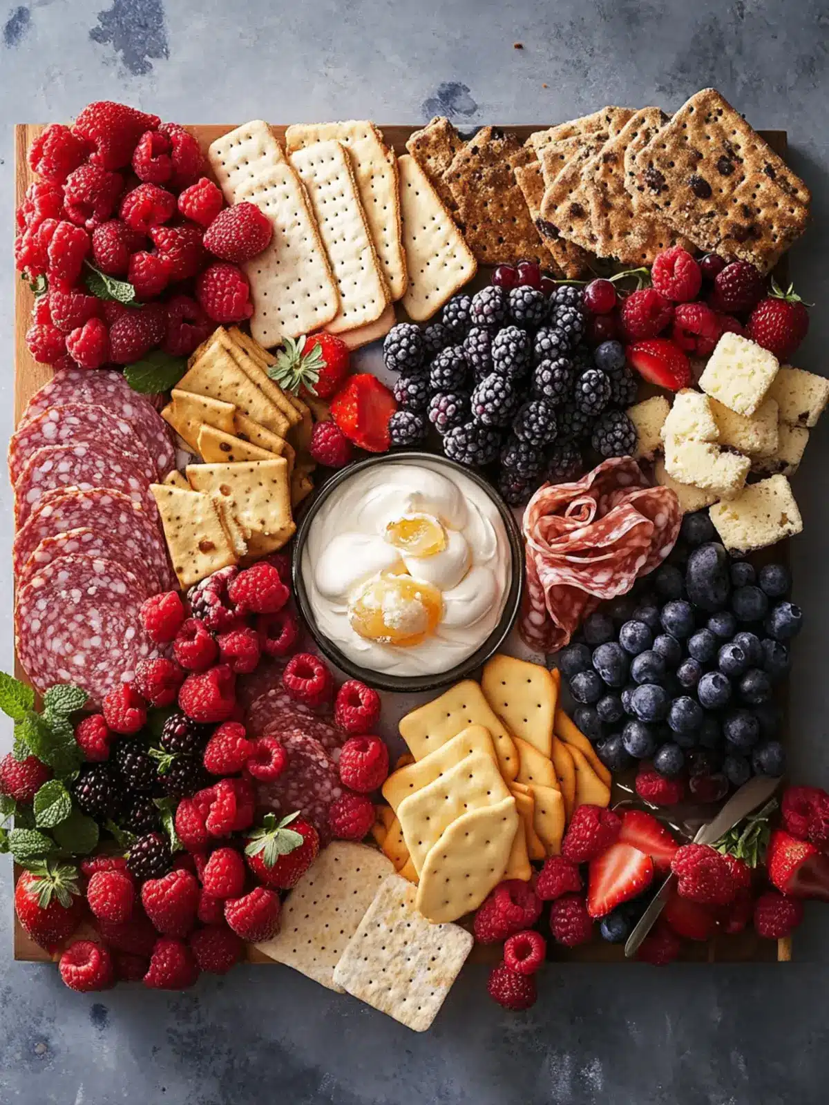 Delicious Berries & Cream Charcuterie Board for Summer Fun 2 Berries & Cream Charcuterie Board