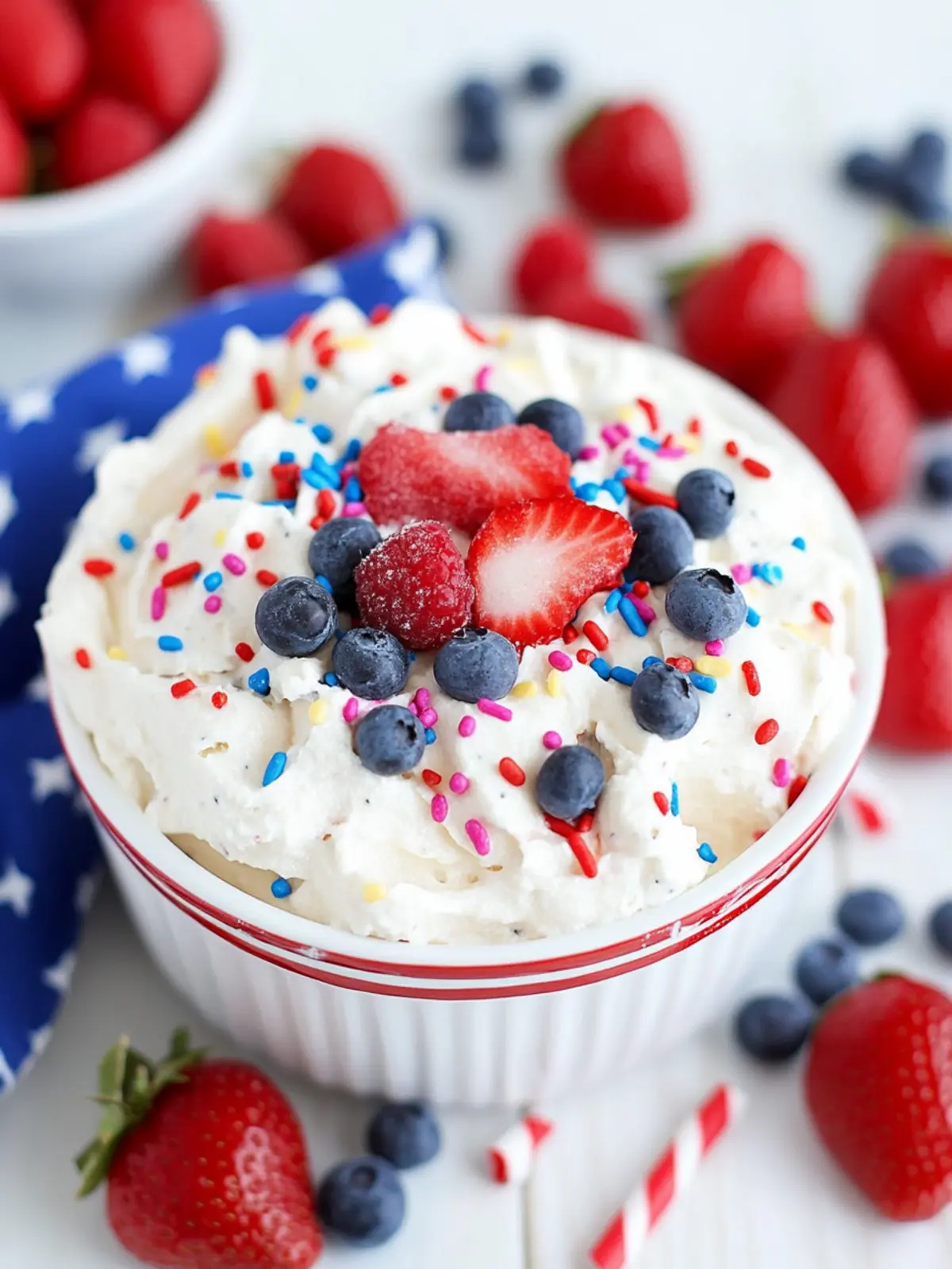 Festive Red, White & Blue Cake Batter Dip in Just 5 Minutes 3 Red, White & Blue Cake Batter Dip