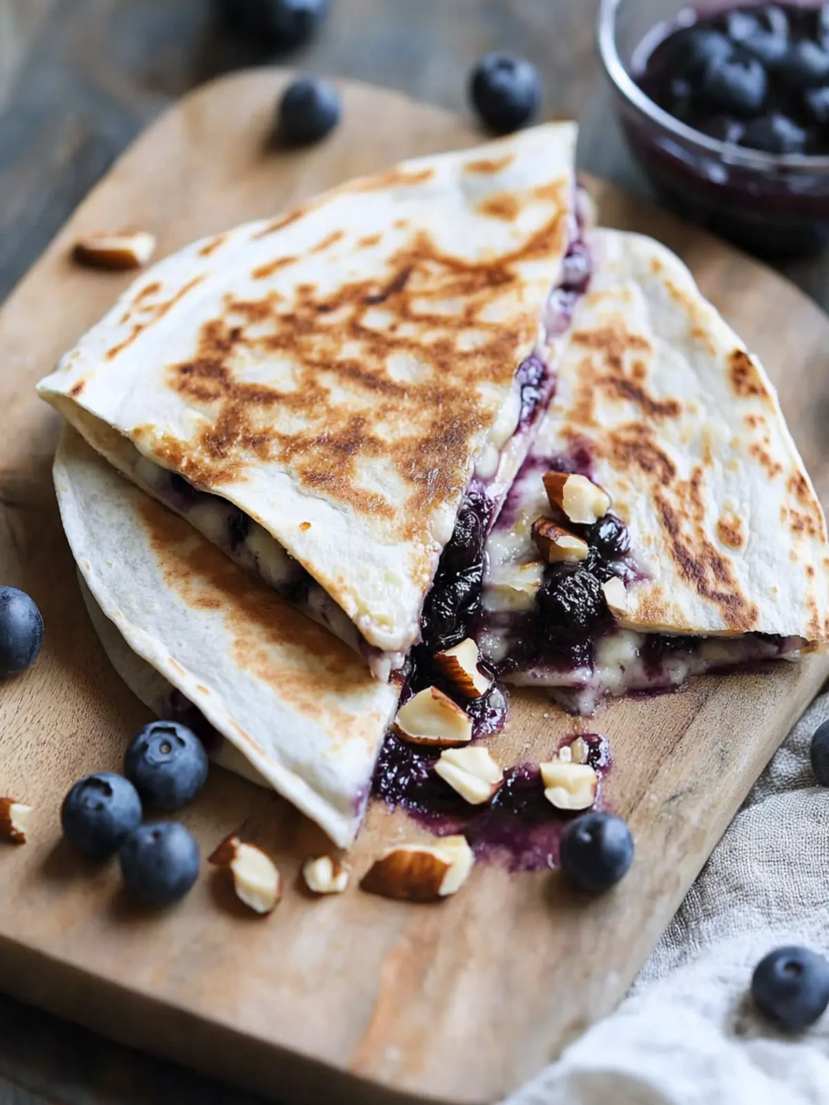 Mouthwatering Blueberry Brie Walnut Quesadilla Delight 4 Blueberry Brie Walnut Quesadilla