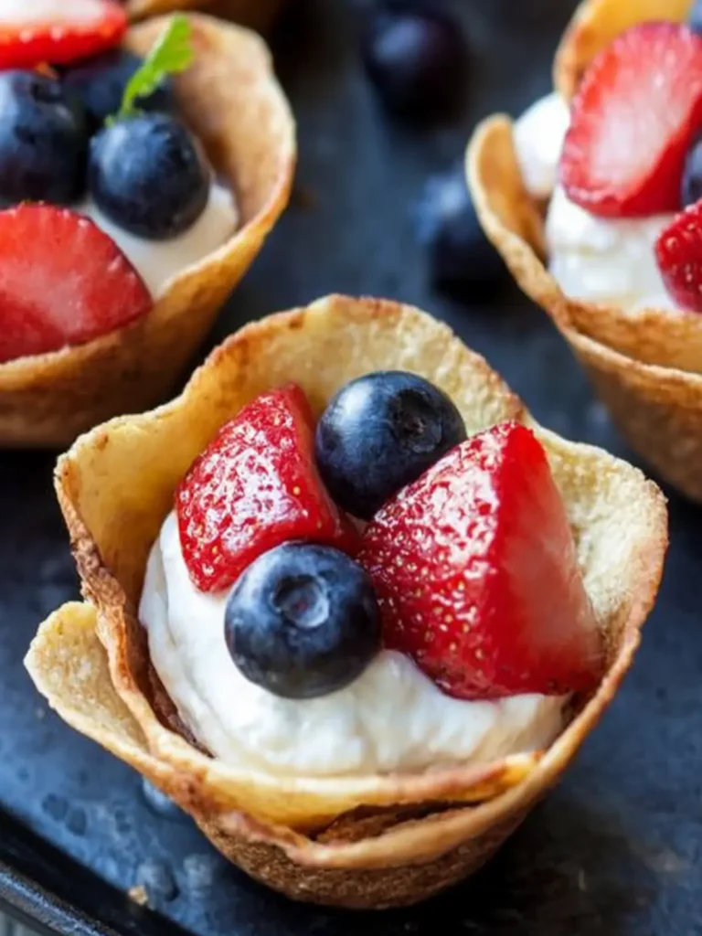 Red White & Blue Tortilla Cups