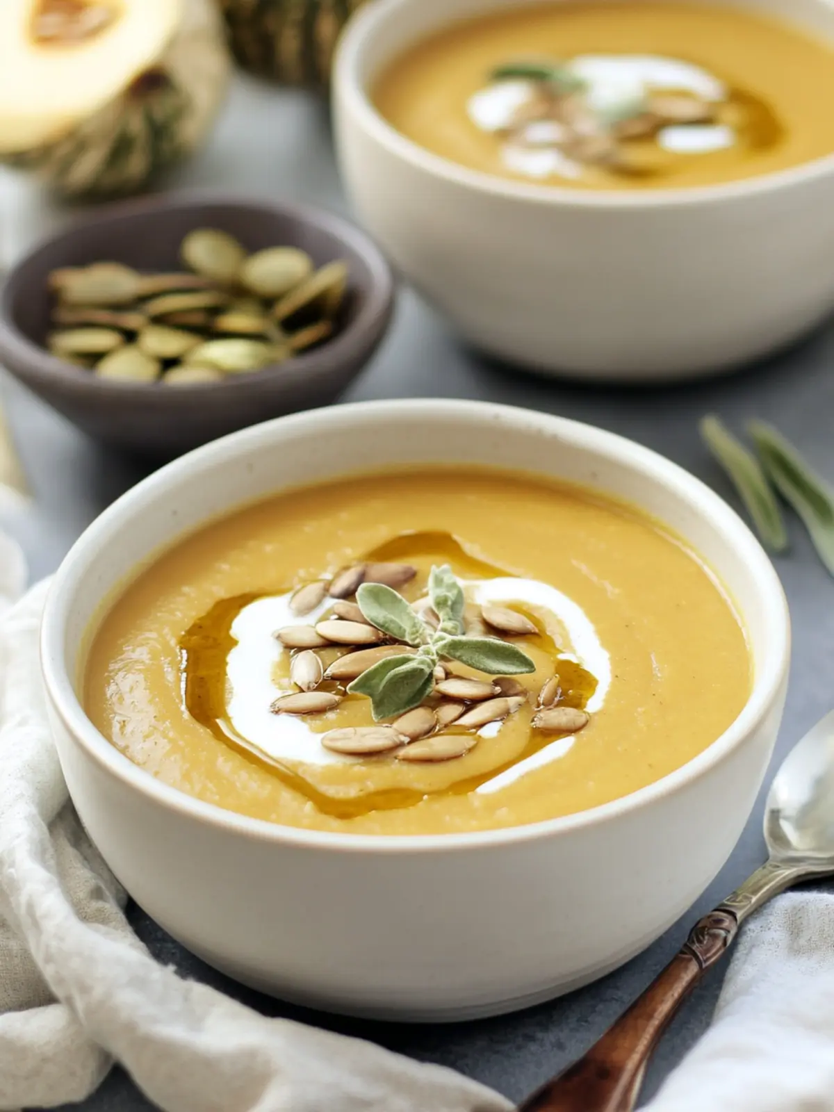 Creamy Roasted Acorn Squash Soup with a Twist of Apple 3 Roasted Acorn Squash Soup