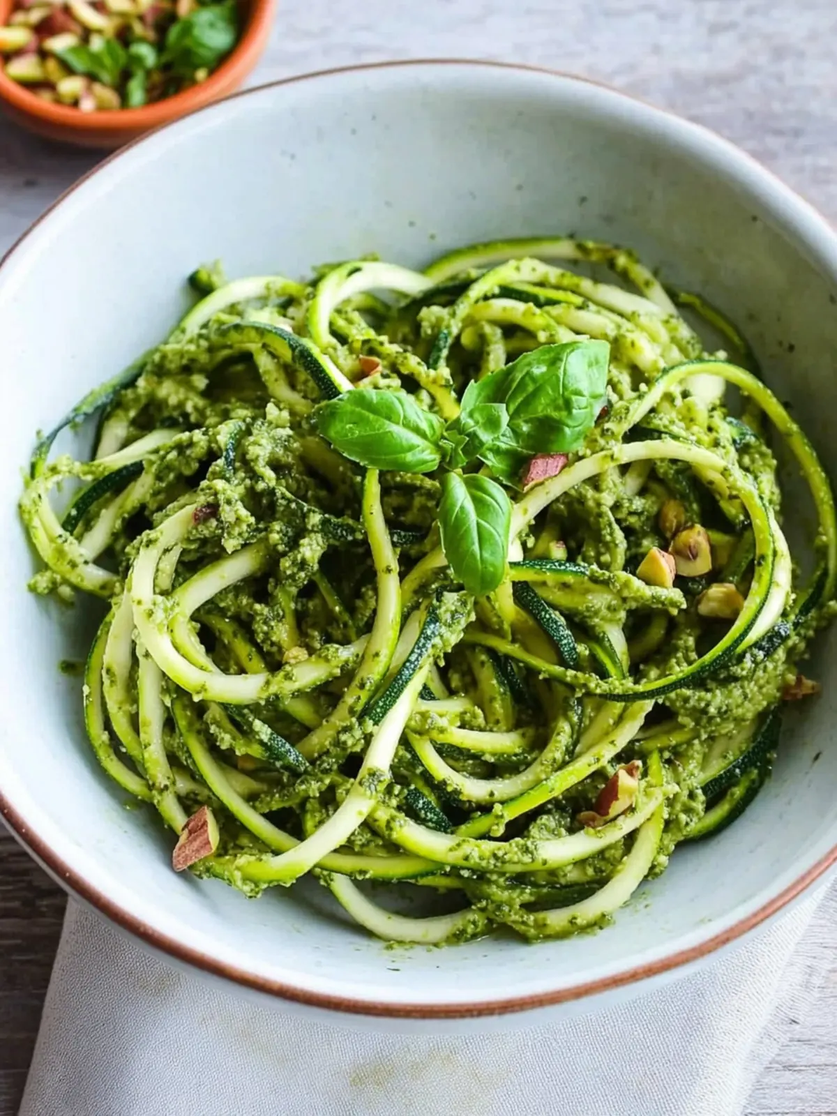 Zucchini Noodles with Pistachio Pesto in Just 15 Minutes 2 Zucchini Noodles with Pistachio Pesto