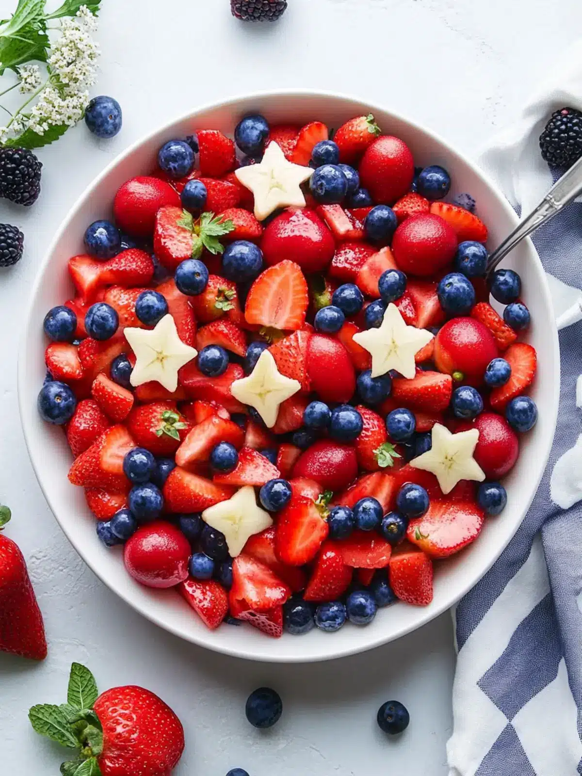 Celebrate Summer with Red, White, and Blue Fruit Salad Delight 3 Red, White, and Blue Fruit Salad