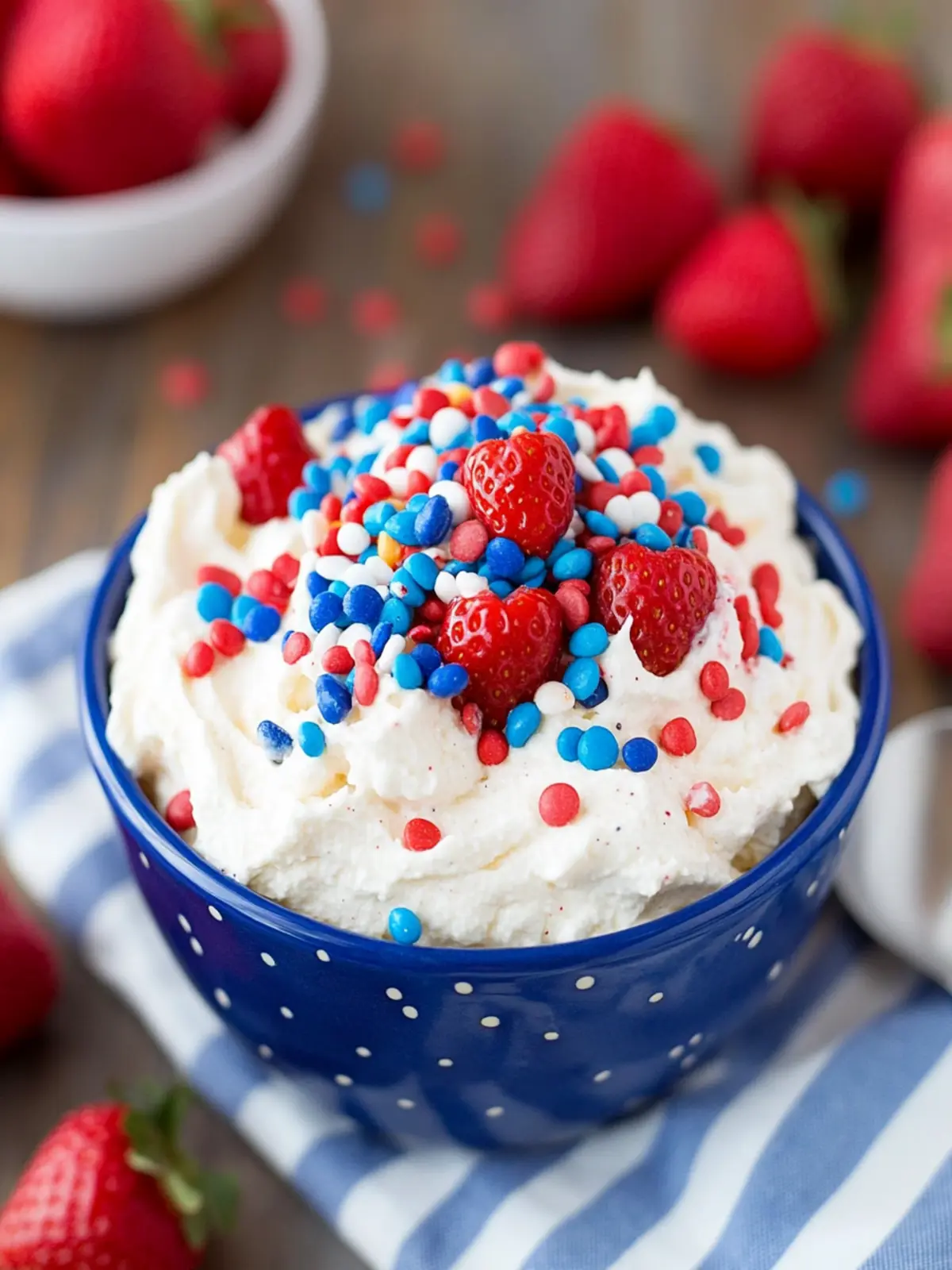 Festive Red, White & Blue Cake Batter Dip in Just 5 Minutes 2 Red, White & Blue Cake Batter Dip
