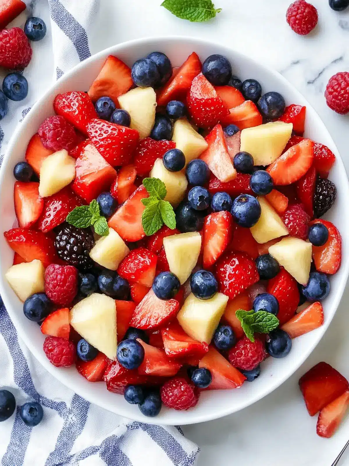Celebrate Summer with Red, White, and Blue Fruit Salad Delight 4 Red, White, and Blue Fruit Salad