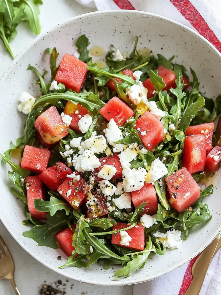 Watermelon Arugula Salad with Feta