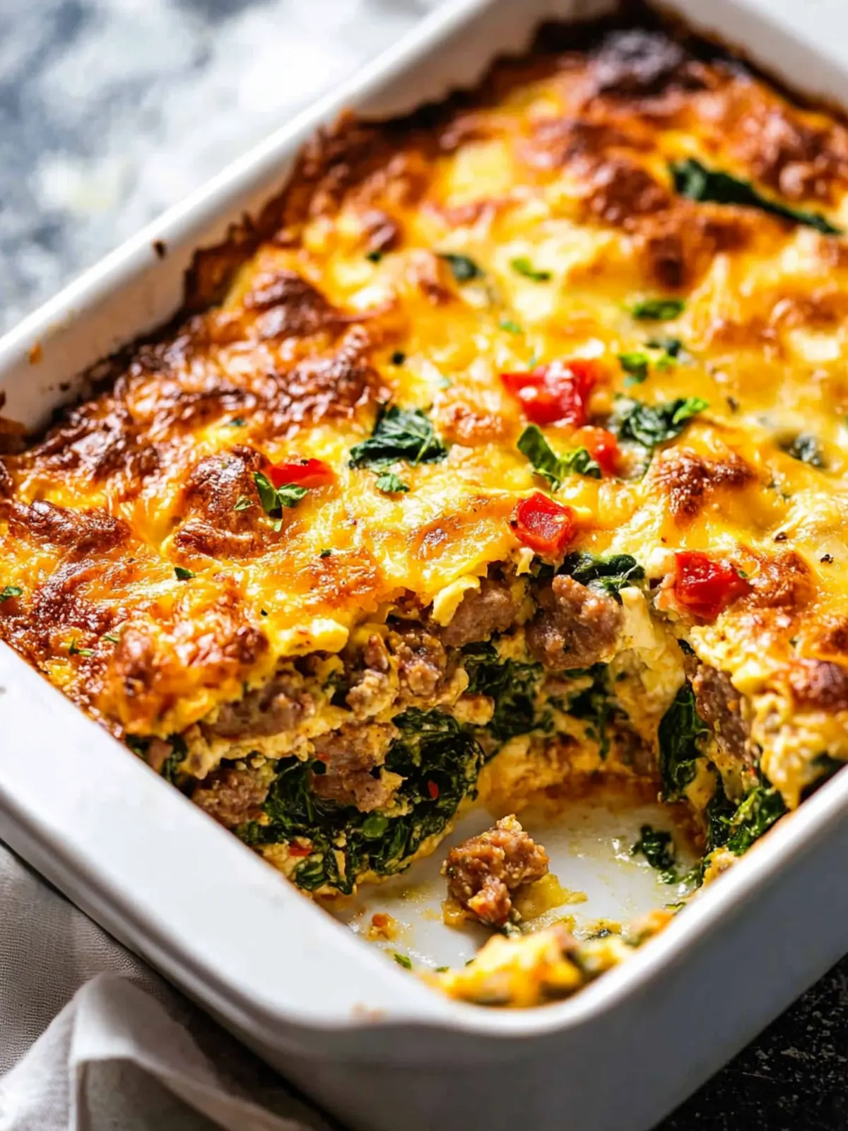 Sausage and Spinach Breakfast Casserole for Cozy Mornings 4 Sausage and Spinach Breakfast Casserole