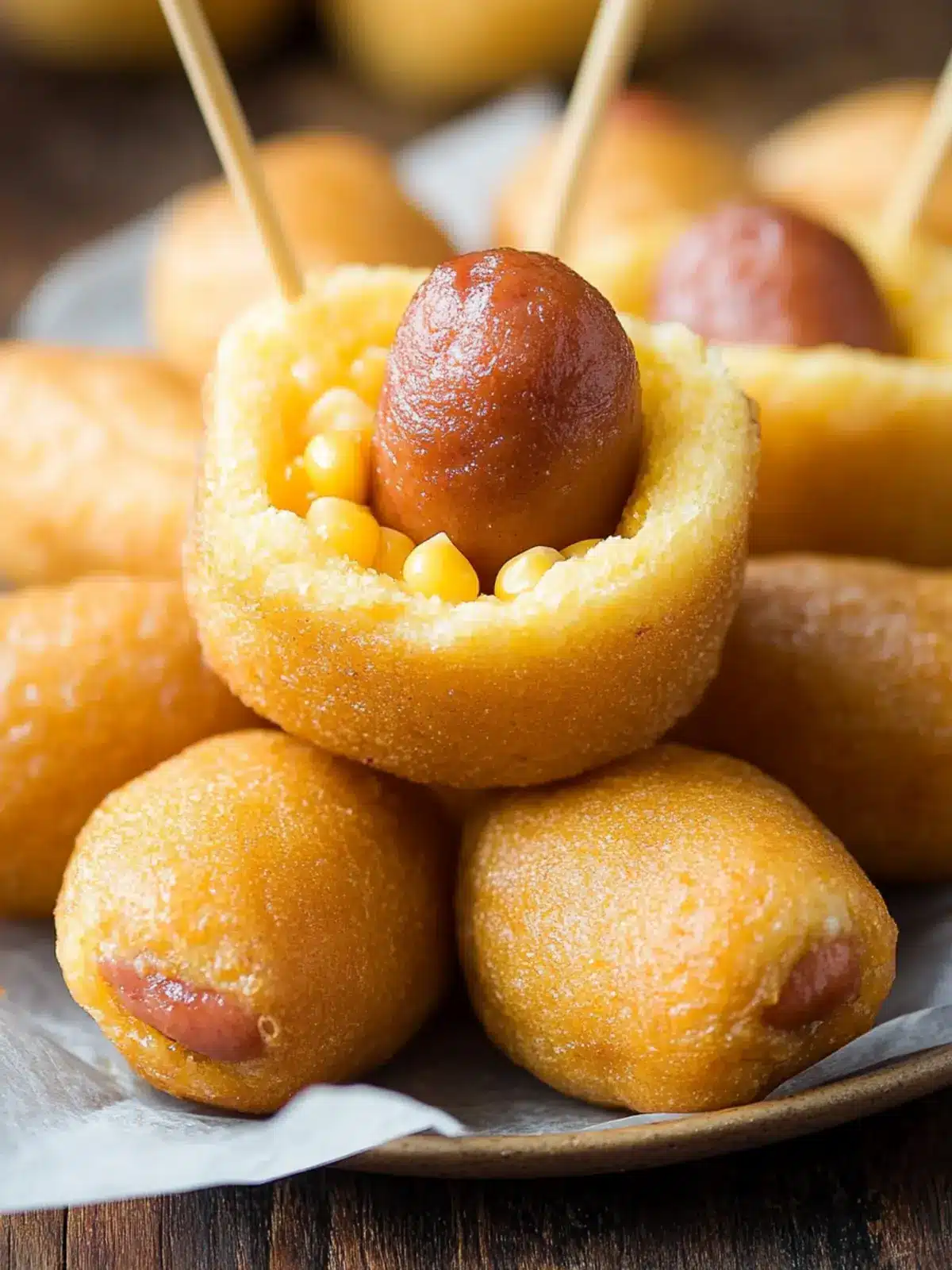 Savory Mini Corn Dog Bites for Easy Family Fun 3 Mini Corn Dog Bites