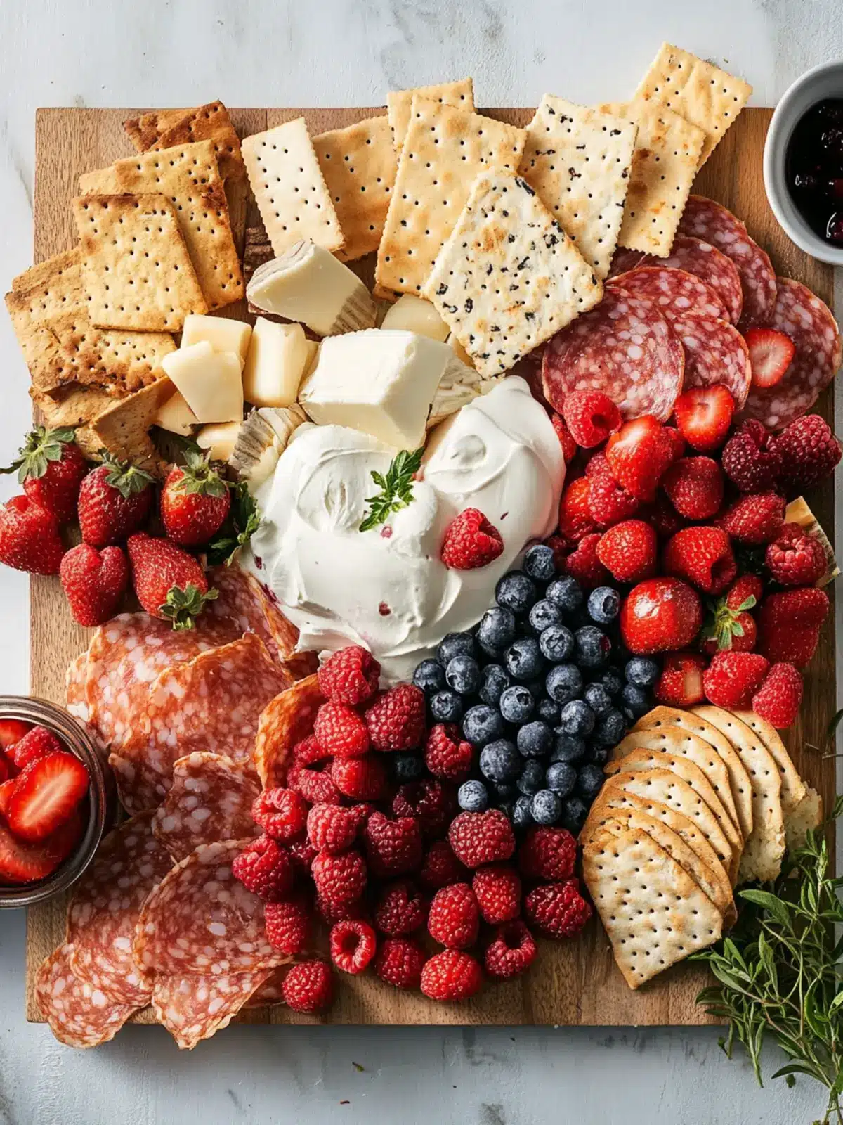 Delicious Berries & Cream Charcuterie Board for Summer Fun 5 Berries & Cream Charcuterie Board