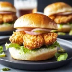 Fried Chicken Sliders with Spicy Sriracha Aioli Magic 4 Fried Chicken Sliders