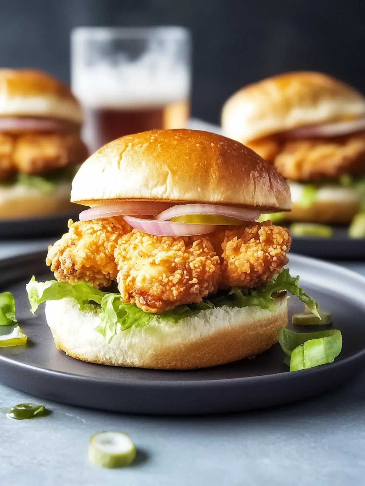 Fried Chicken Sliders with Spicy Sriracha Aioli Magic 5 Fried Chicken Sliders