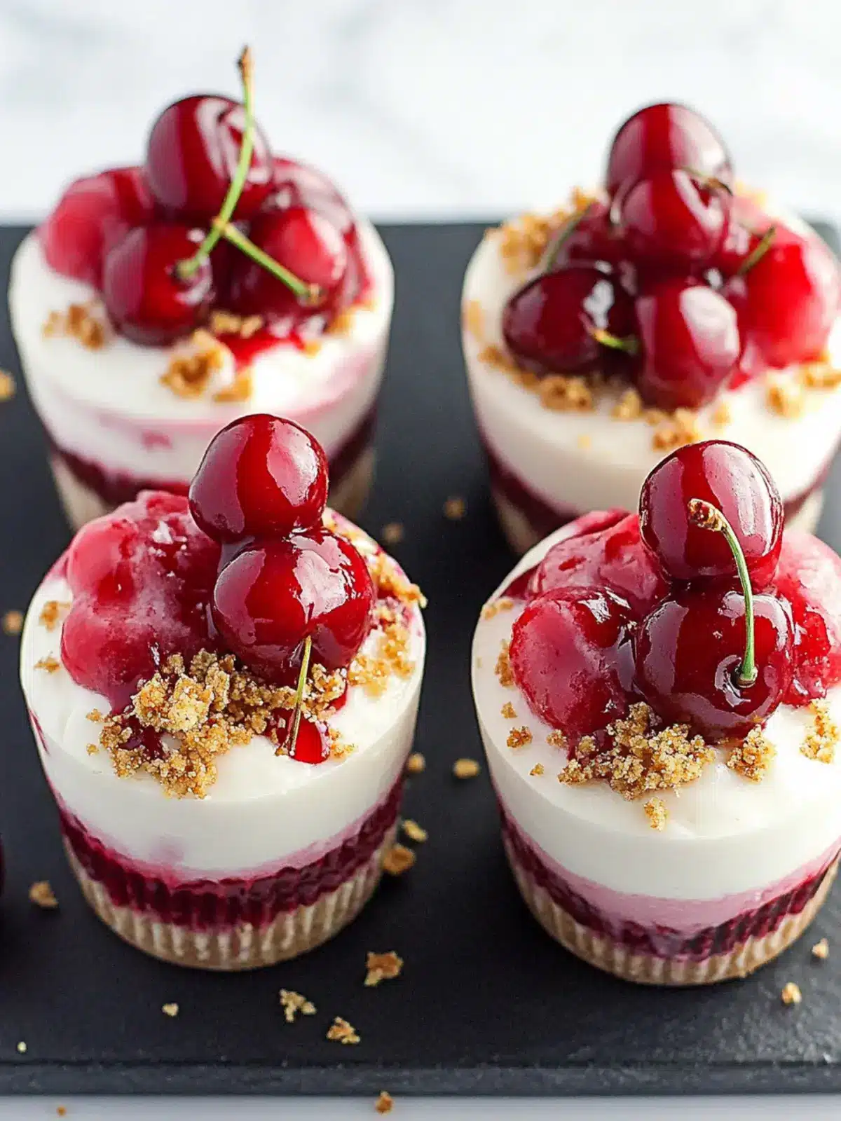 Cherry Cheesecake Cups: Easy No-Bake Delight for Any Occasion 2 Cherry Cheesecake Cups (Easy No-Bake Dessert!)