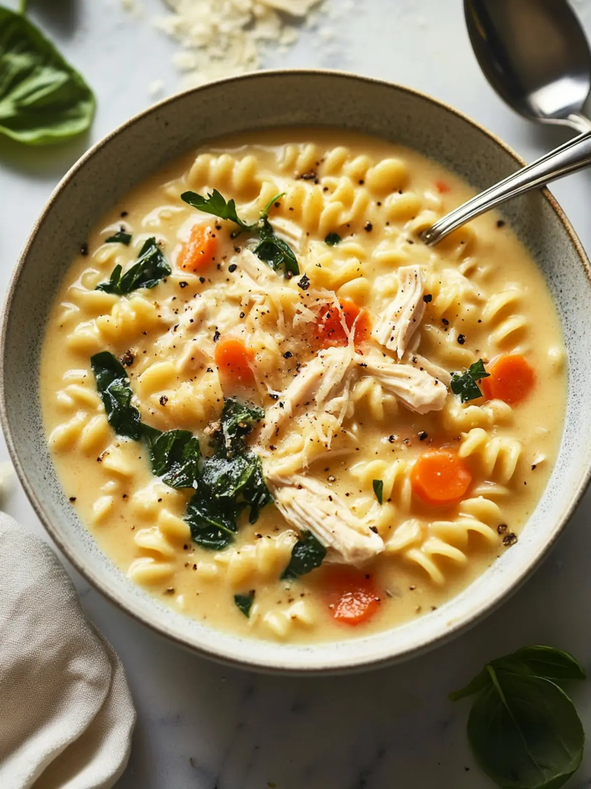Creamy Chicken Pasta Soup: A Cozy One-Pot Wonder 2 Creamy Chicken Pasta Soup