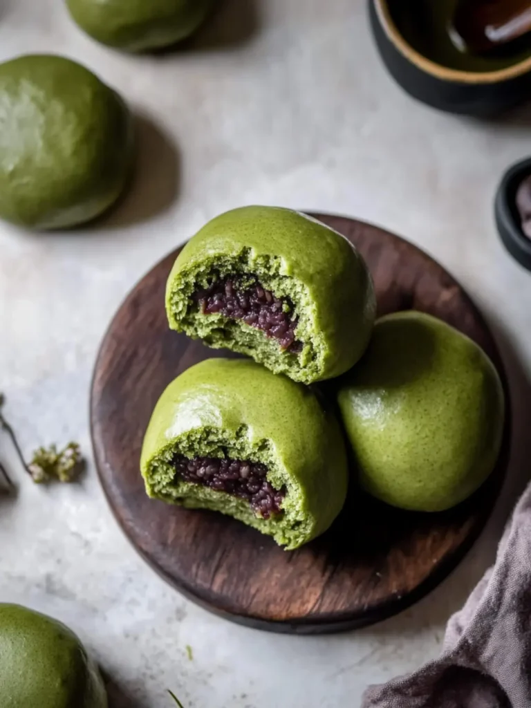 Matcha Red Bean Buns