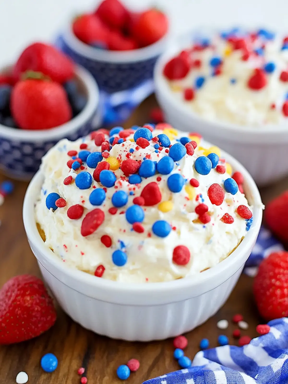 Festive Red, White & Blue Cake Batter Dip in Just 5 Minutes 4 Red, White & Blue Cake Batter Dip