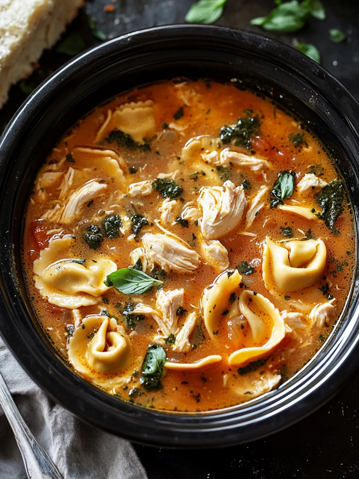 Cozy Up with Crockpot Tortellini Chicken Soup Tonight 4 Crockpot Tortellini Chicken Soup