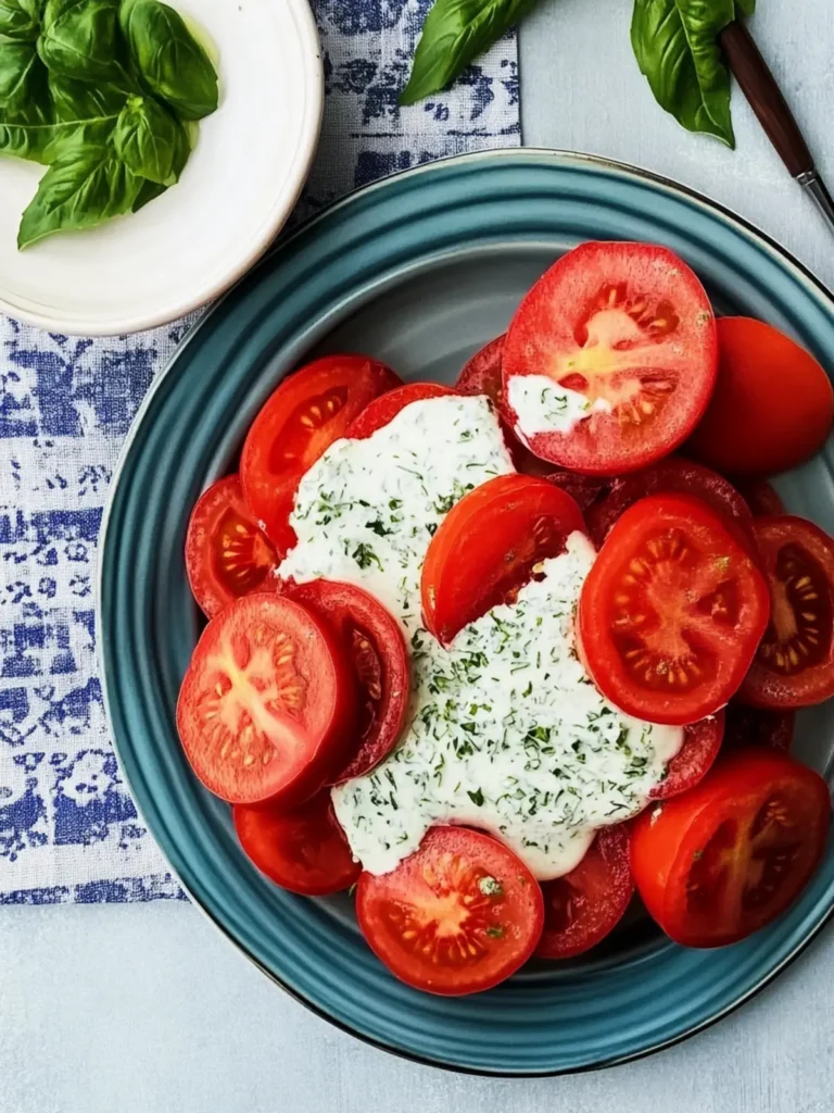 Tomatoes with Green Goddess Dressing