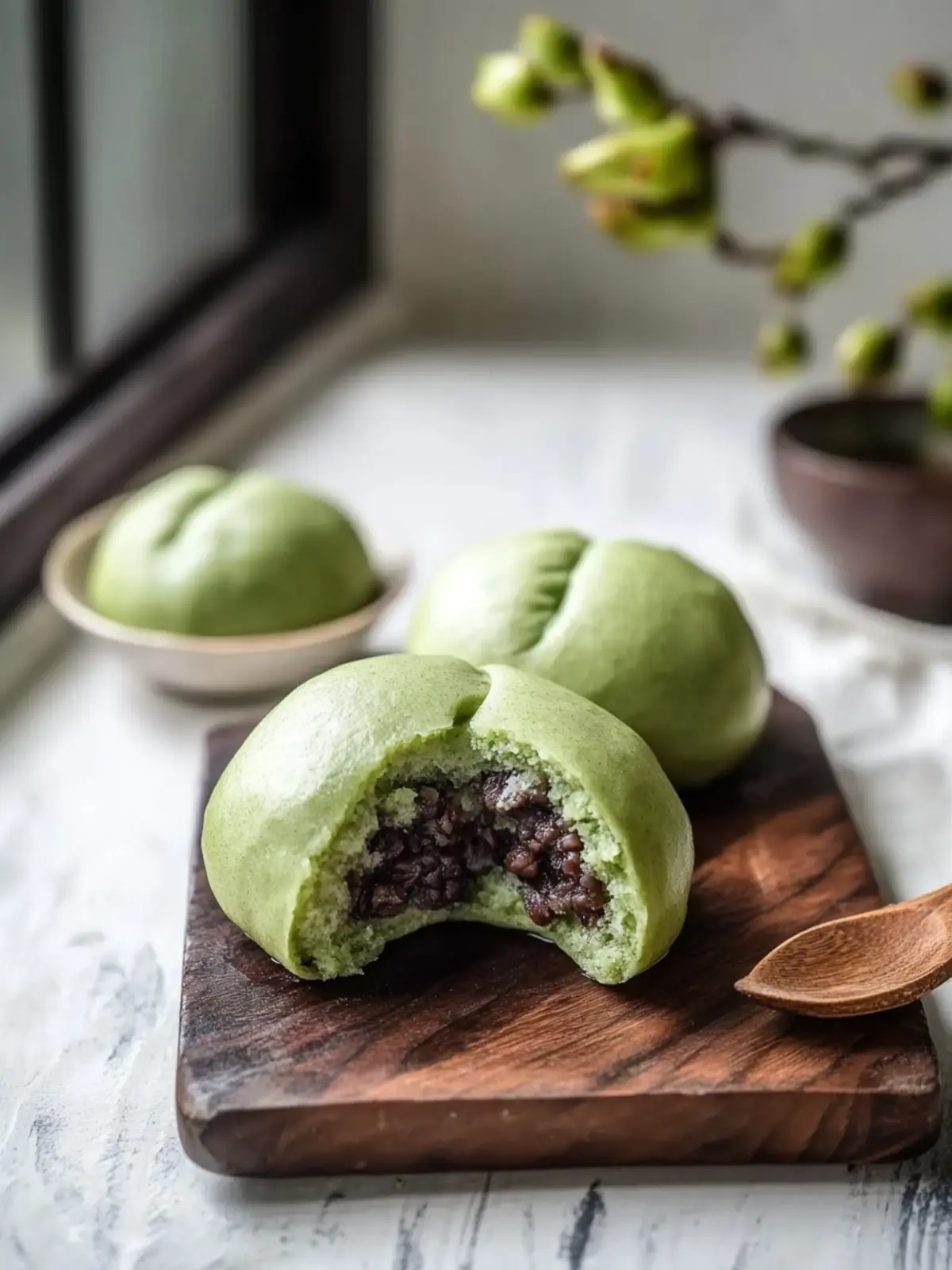 Fluffy Matcha Red Bean Buns for Your Cozy Snack Time 4 Matcha Red Bean Buns