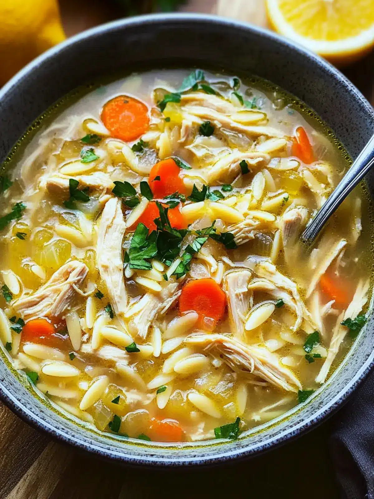 Cozy Crockpot Lemon Chicken Orzo Soup for Busy Nights 2 Crockpot Lemon Chicken Orzo Soup