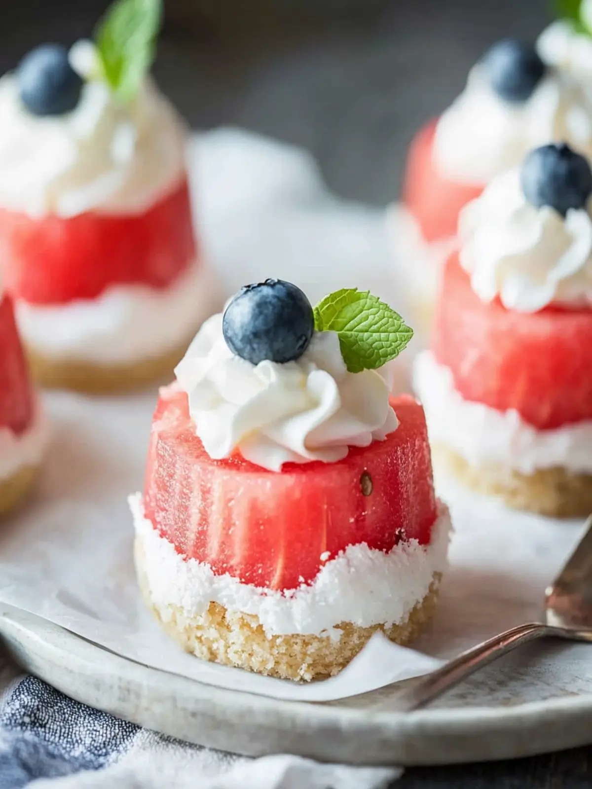 Delightful Mini Watermelon Cakes: Your No-Bake Summer Treat 2 Mini Watermelon Cakes
