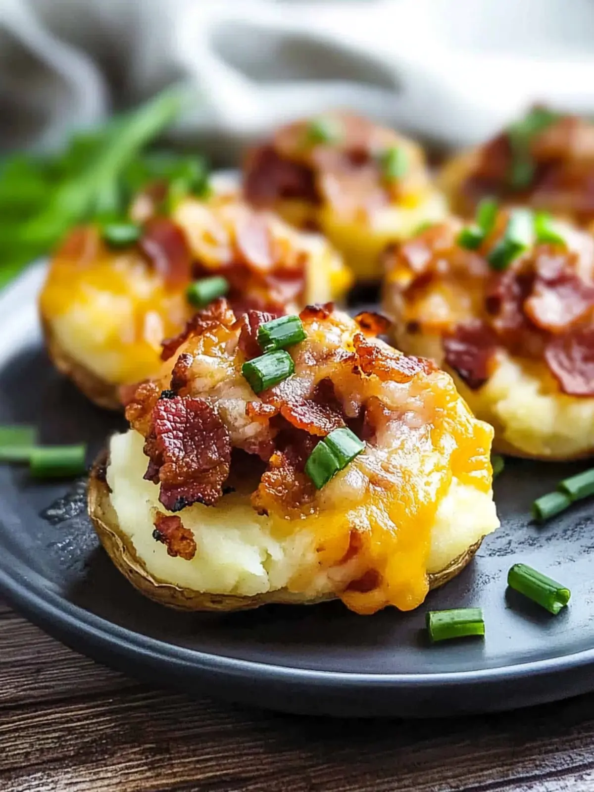 Cheesy Bacon Loaded Smashed Potatoes That Steal the Show 2 Cheesy Bacon Loaded Smashed Potatoes