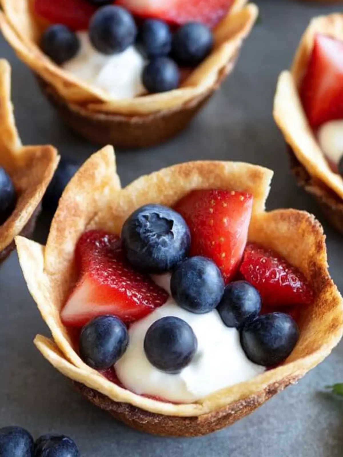 Delicious Red White & Blue Tortilla Cups for Festive Fun 4 Red White & Blue Tortilla Cups