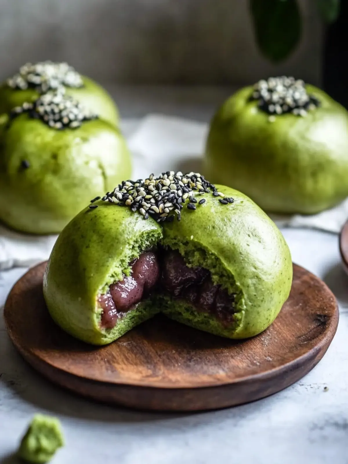Fluffy Matcha Red Bean Buns for Your Cozy Snack Time 3 Matcha Red Bean Buns
