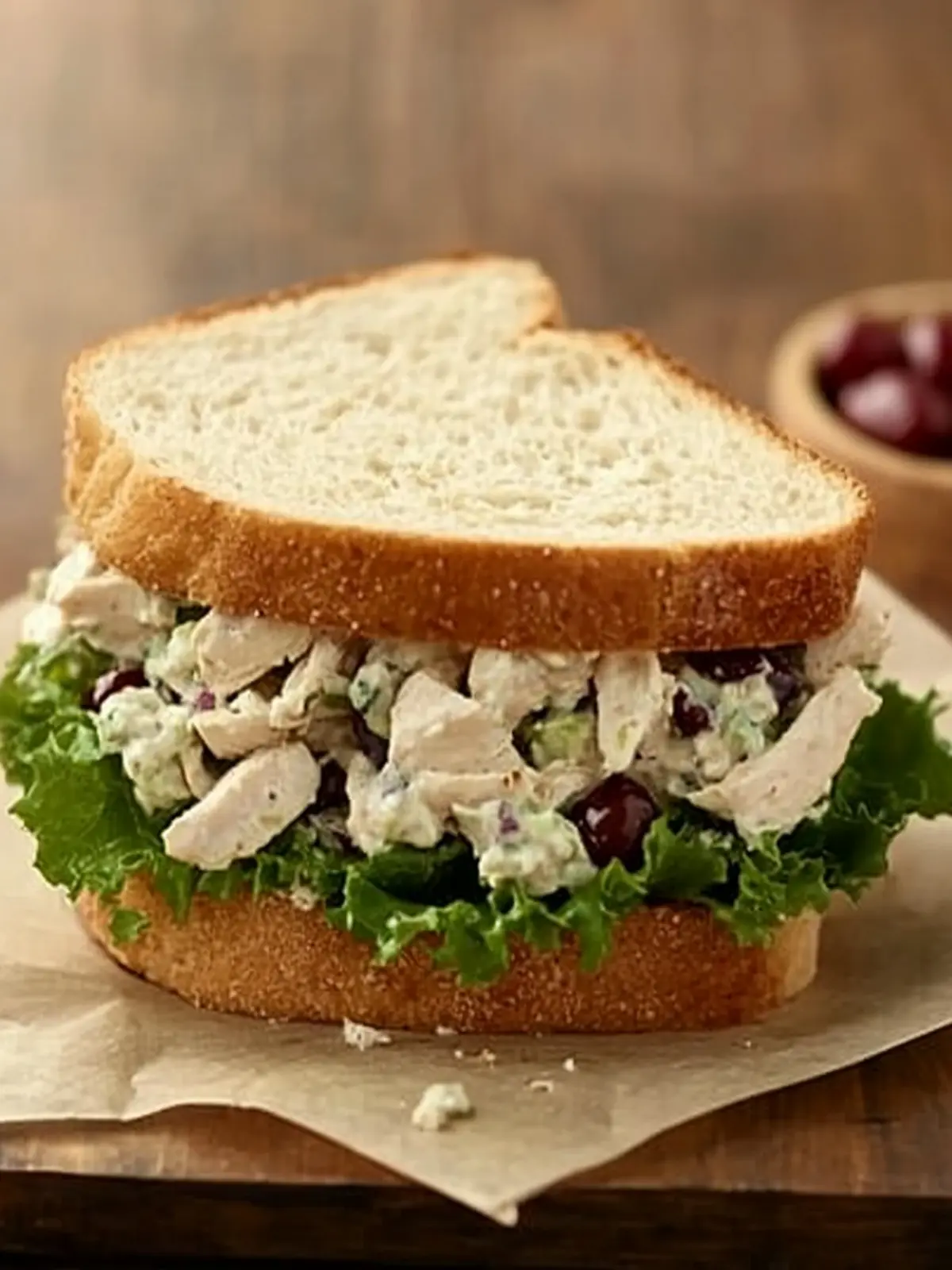 Delicious IC-Friendly Chicken Salad Sandwich with Blueberries 4 Chicken Salad Sandwich