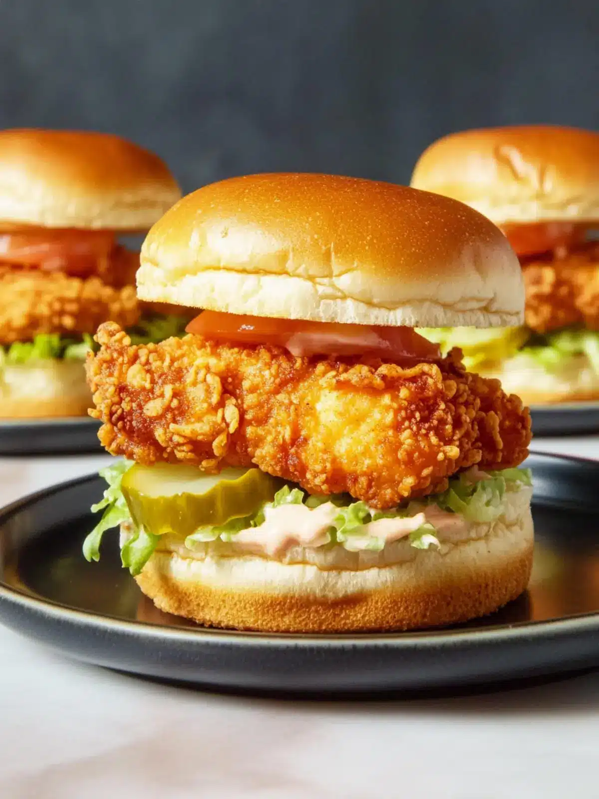 Fried Chicken Sliders with Spicy Sriracha Aioli Magic 3 Fried Chicken Sliders