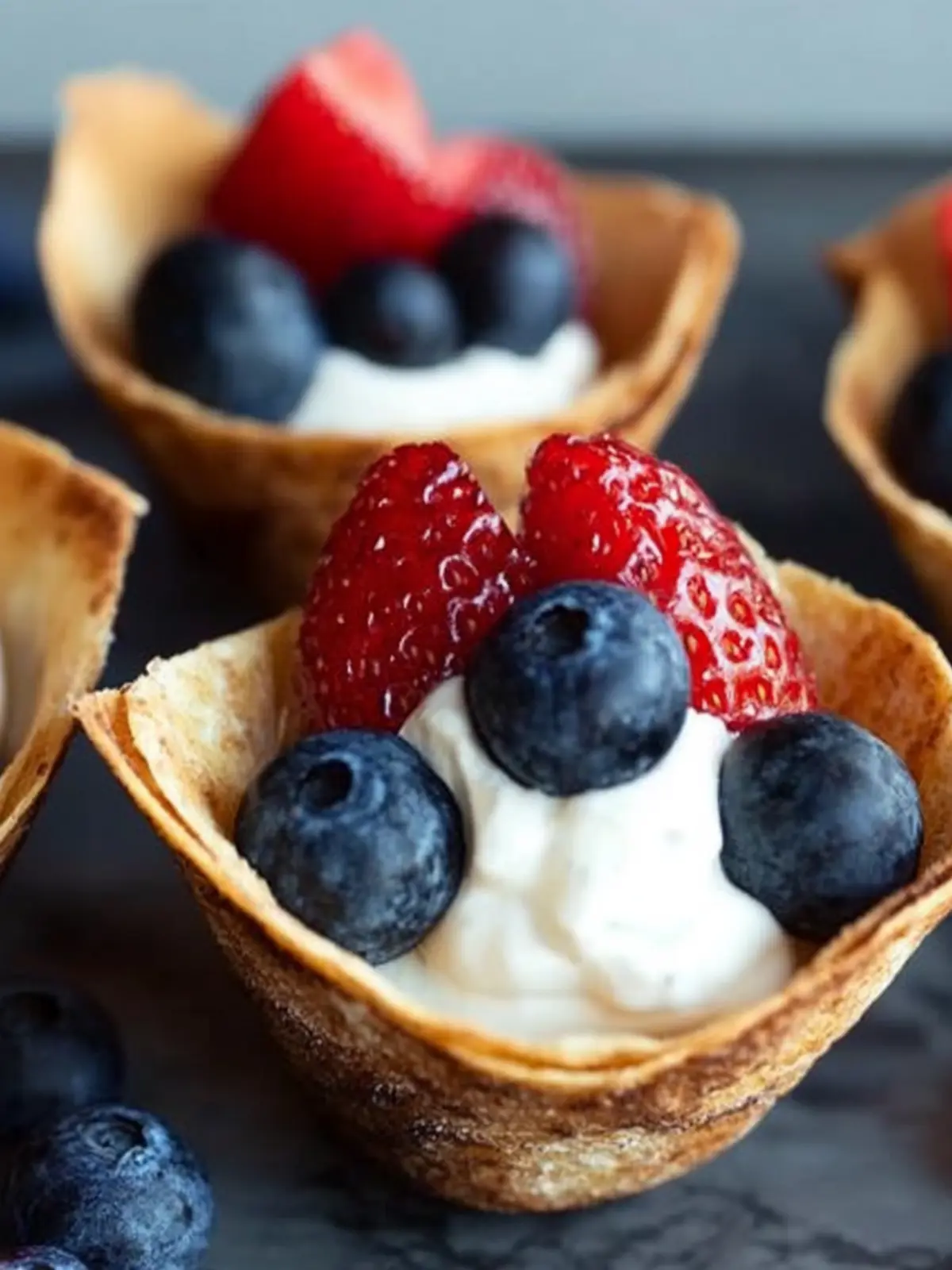 Delicious Red White & Blue Tortilla Cups for Festive Fun 2 Red White & Blue Tortilla Cups